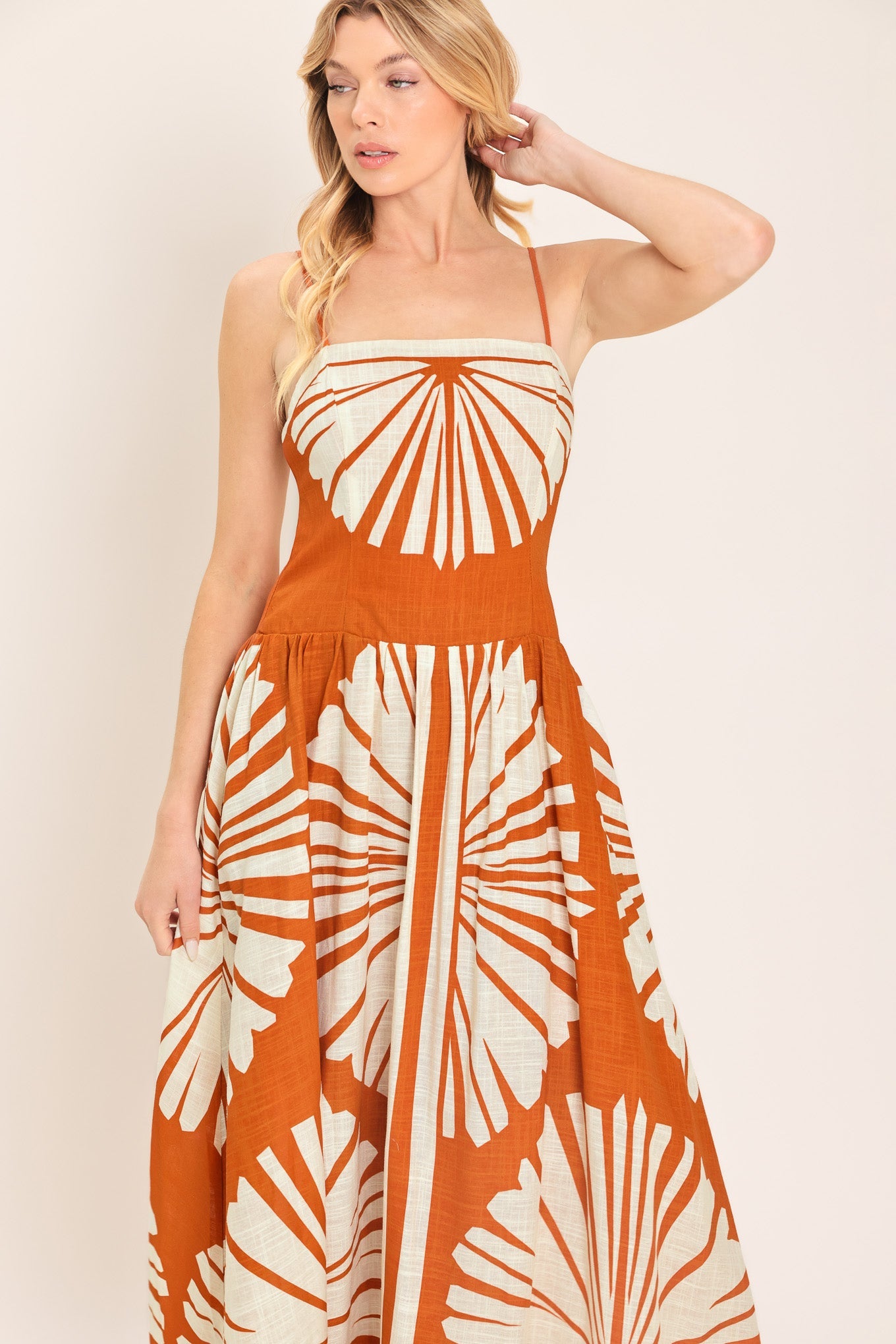 SAFFRON SHORES WOVEN MAXI DRESS