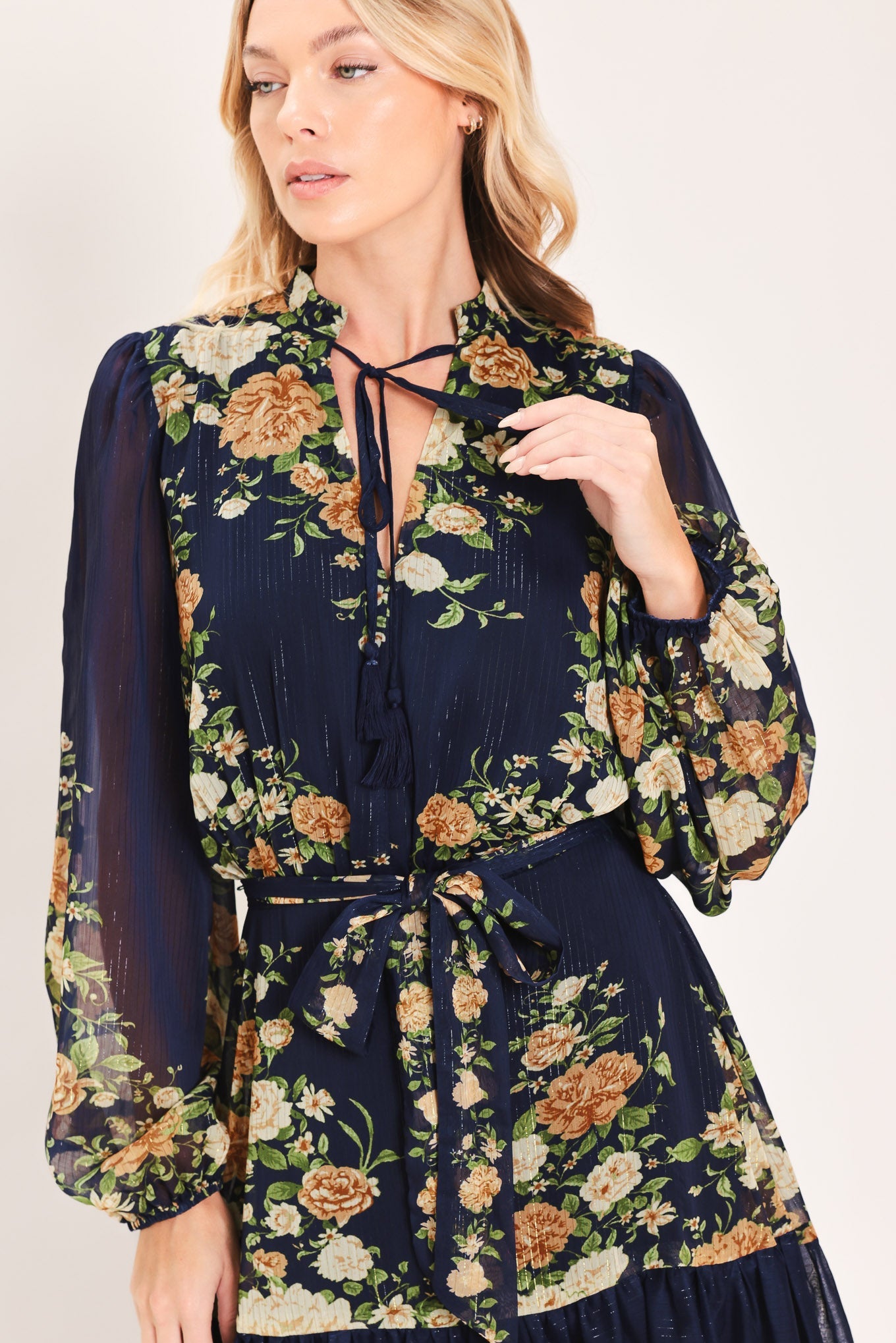 MOONLIT GARDEN CHARM WOVEN MAXI DRESS