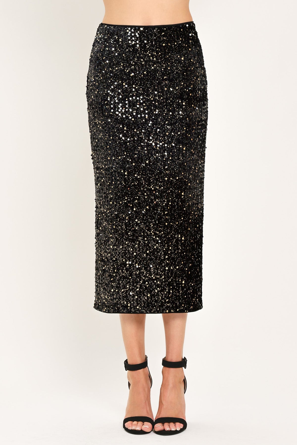 MIDNIGHT EDIT BLACK STATEMENT SKIRT