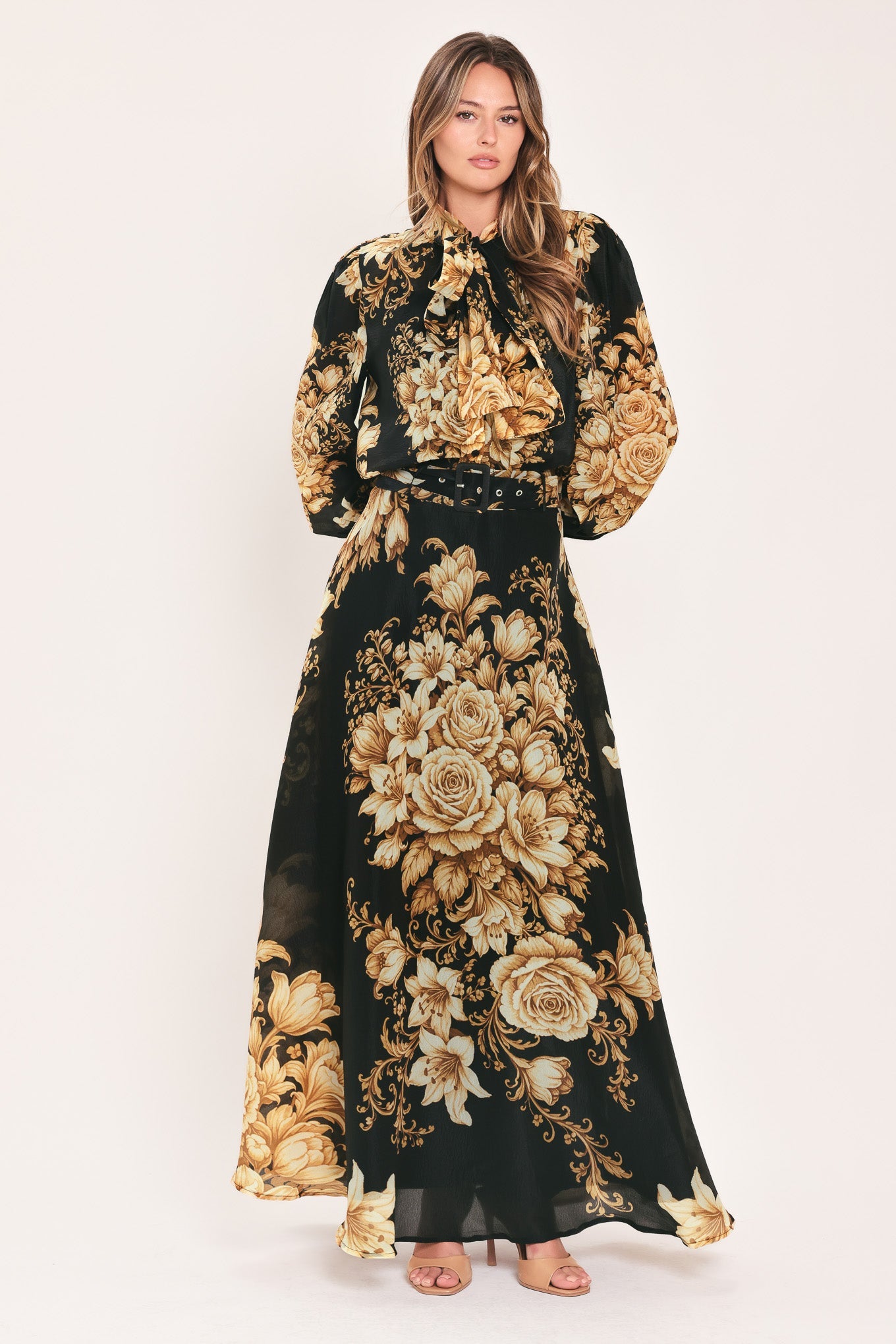 MOONLIT GARDEN PRINTED MAXI SKIRT