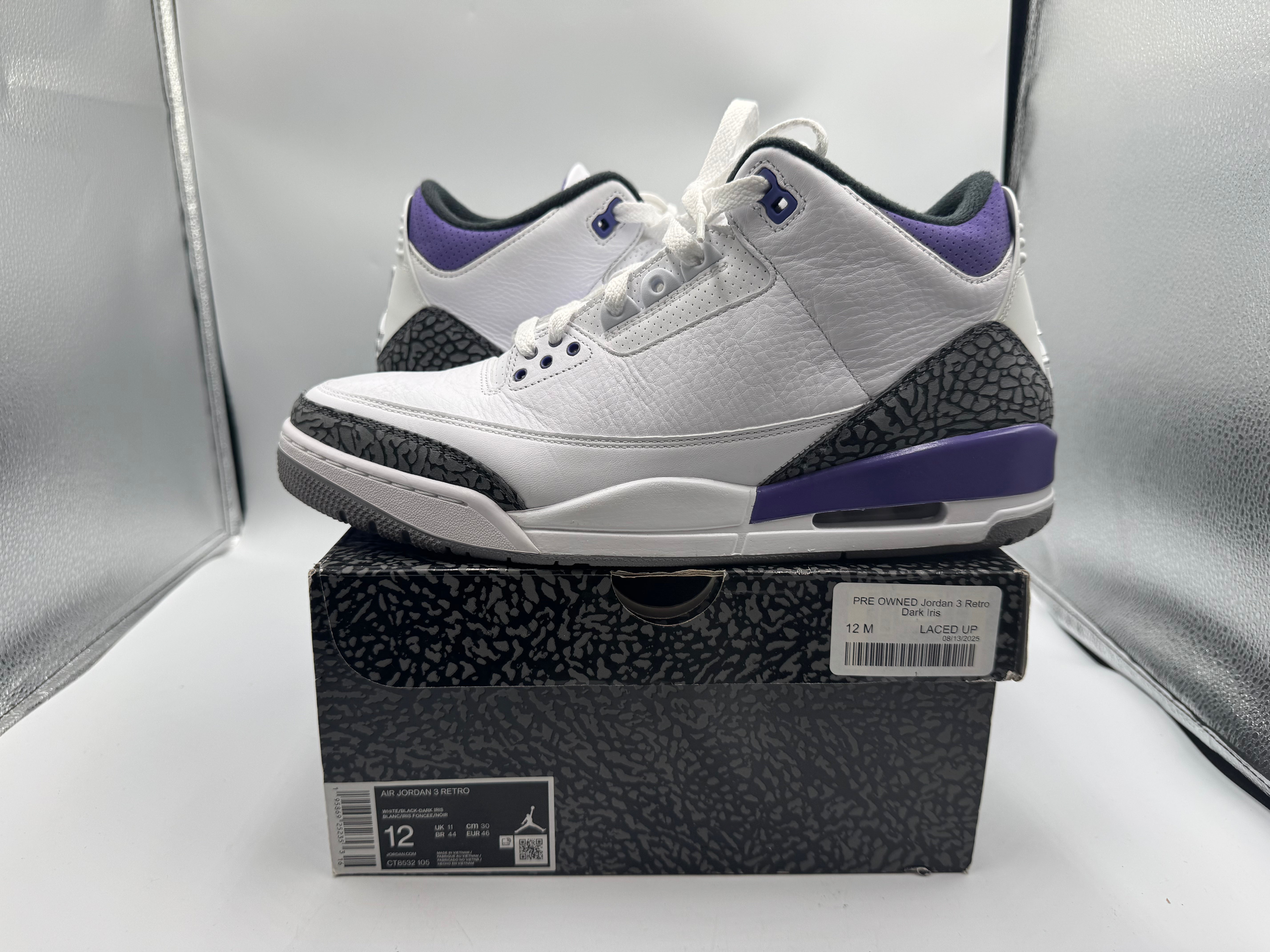 PRE OWNED Jordan 3 Retro Dark Iris