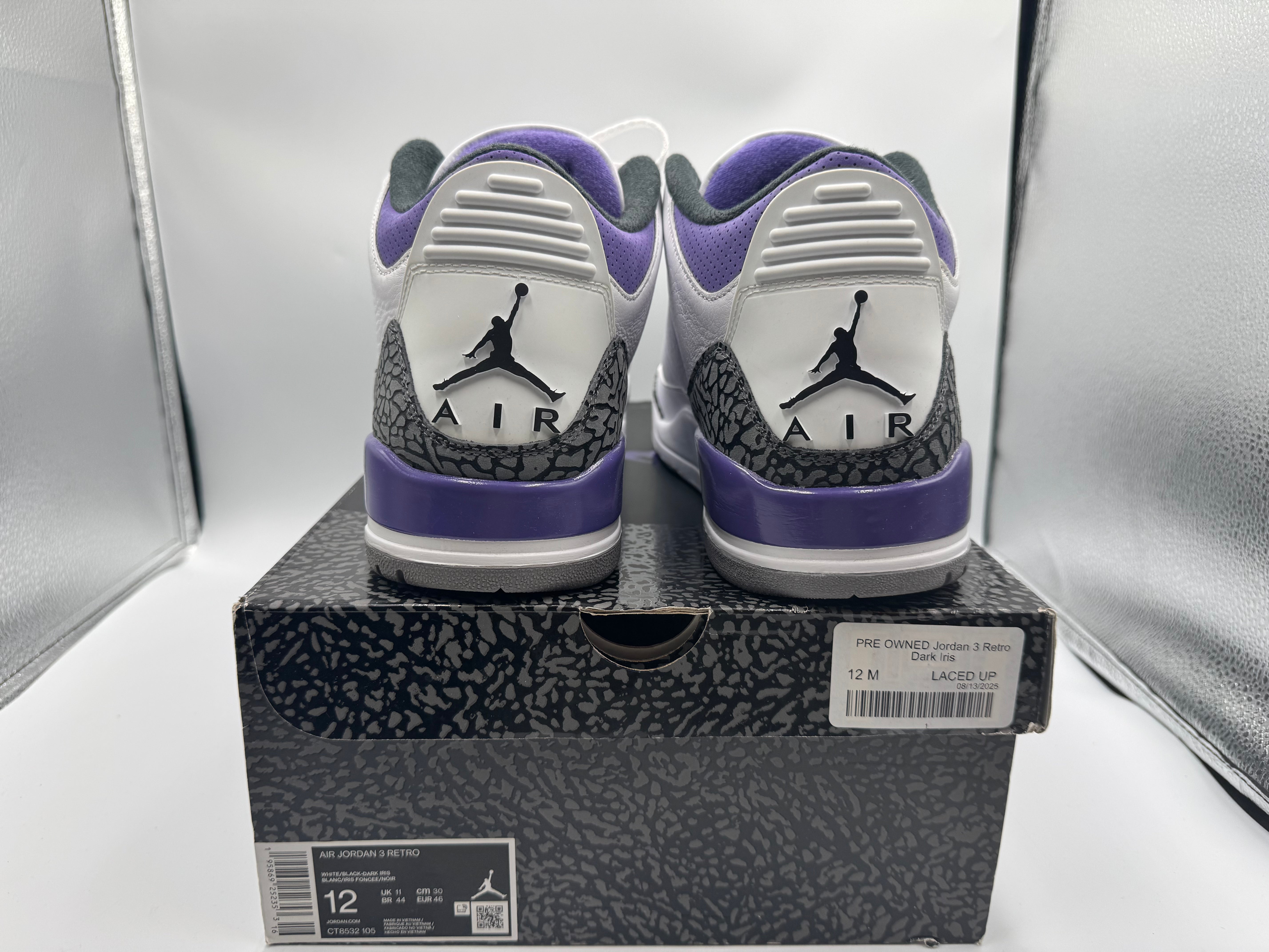PRE OWNED Jordan 3 Retro Dark Iris
