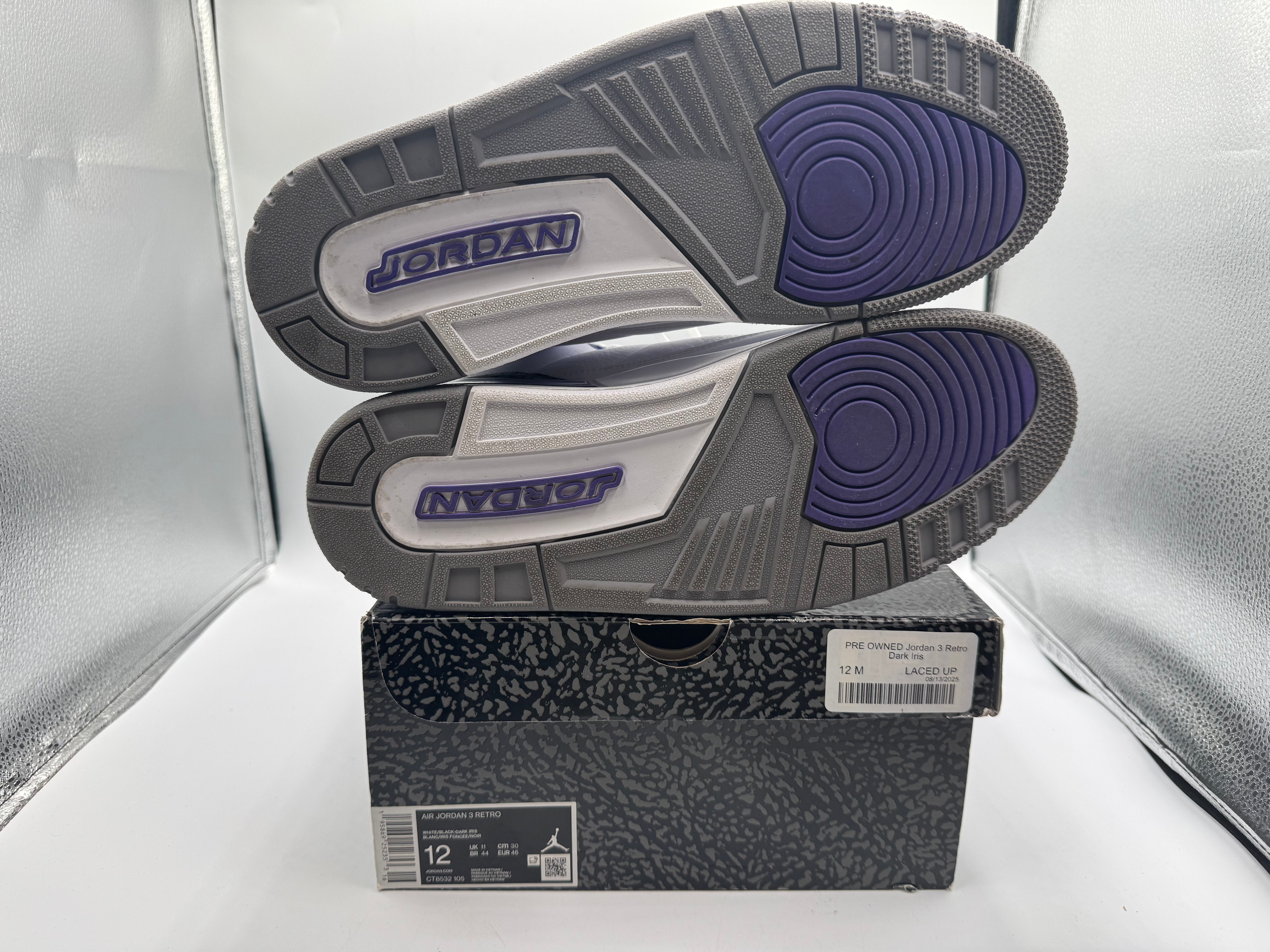 PRE OWNED Jordan 3 Retro Dark Iris