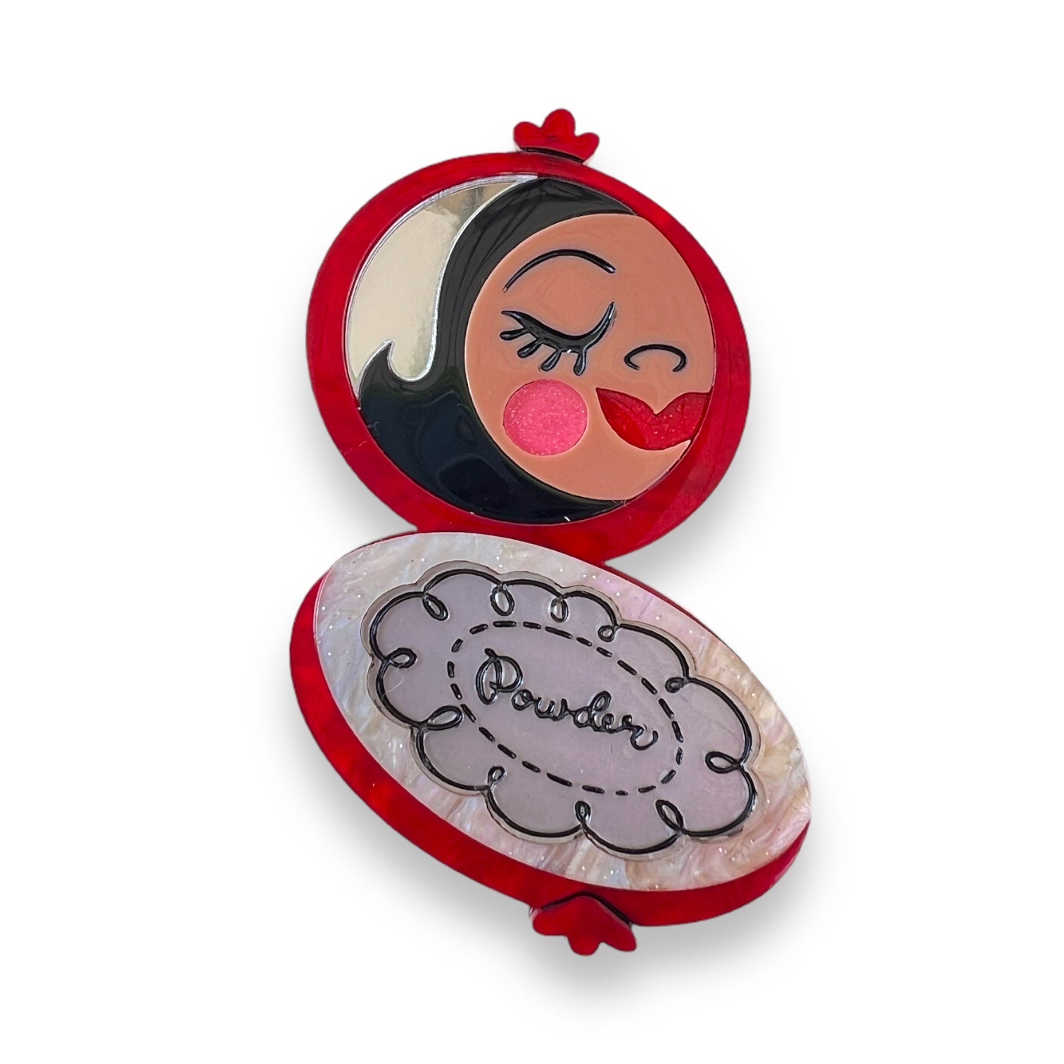 Secret Admirer Brooch RED by Asia Ellington x Lipstick & Chrome — Vintage Love Letter Pin