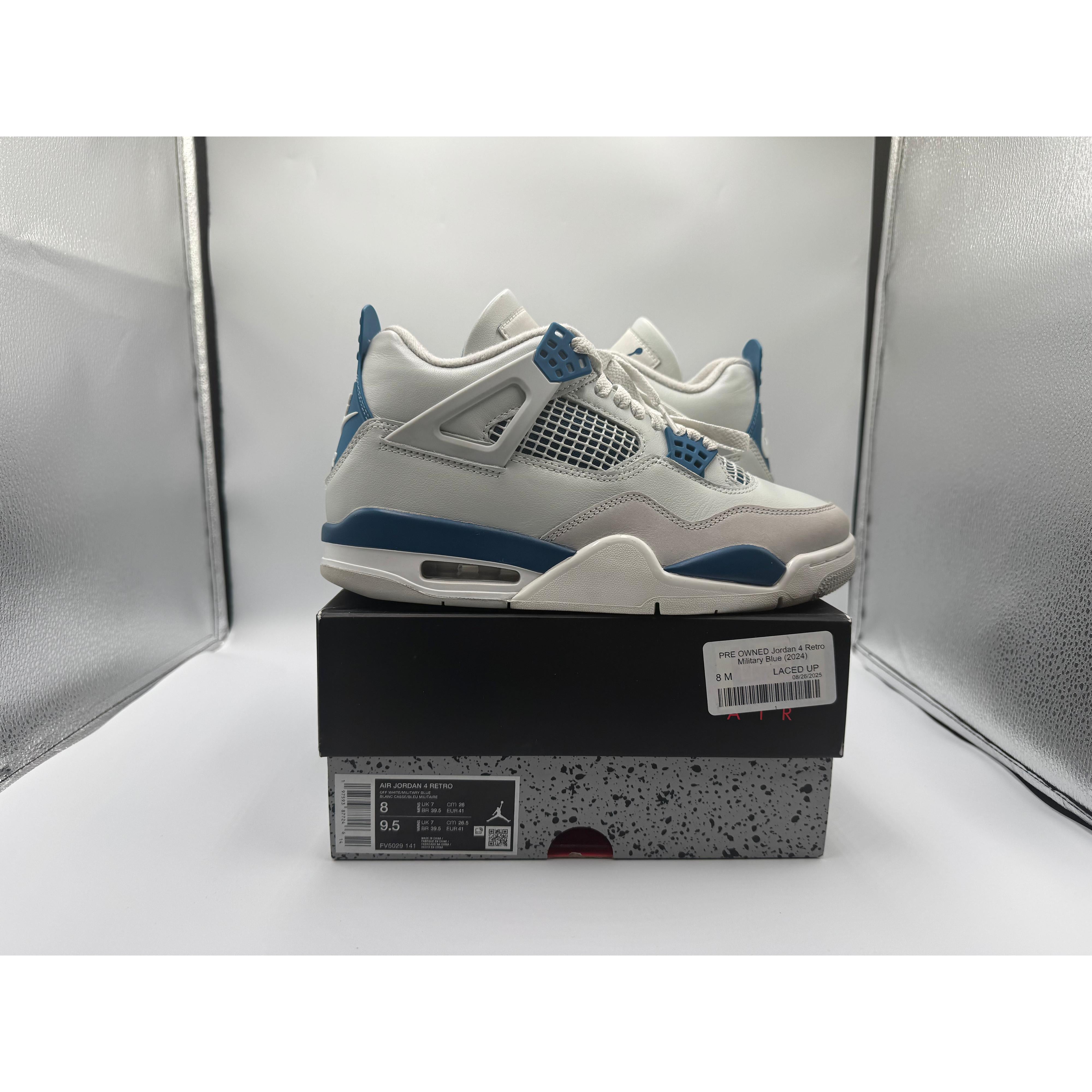 PRE OWNED Jordan 4 Retro Military Blue (2024)