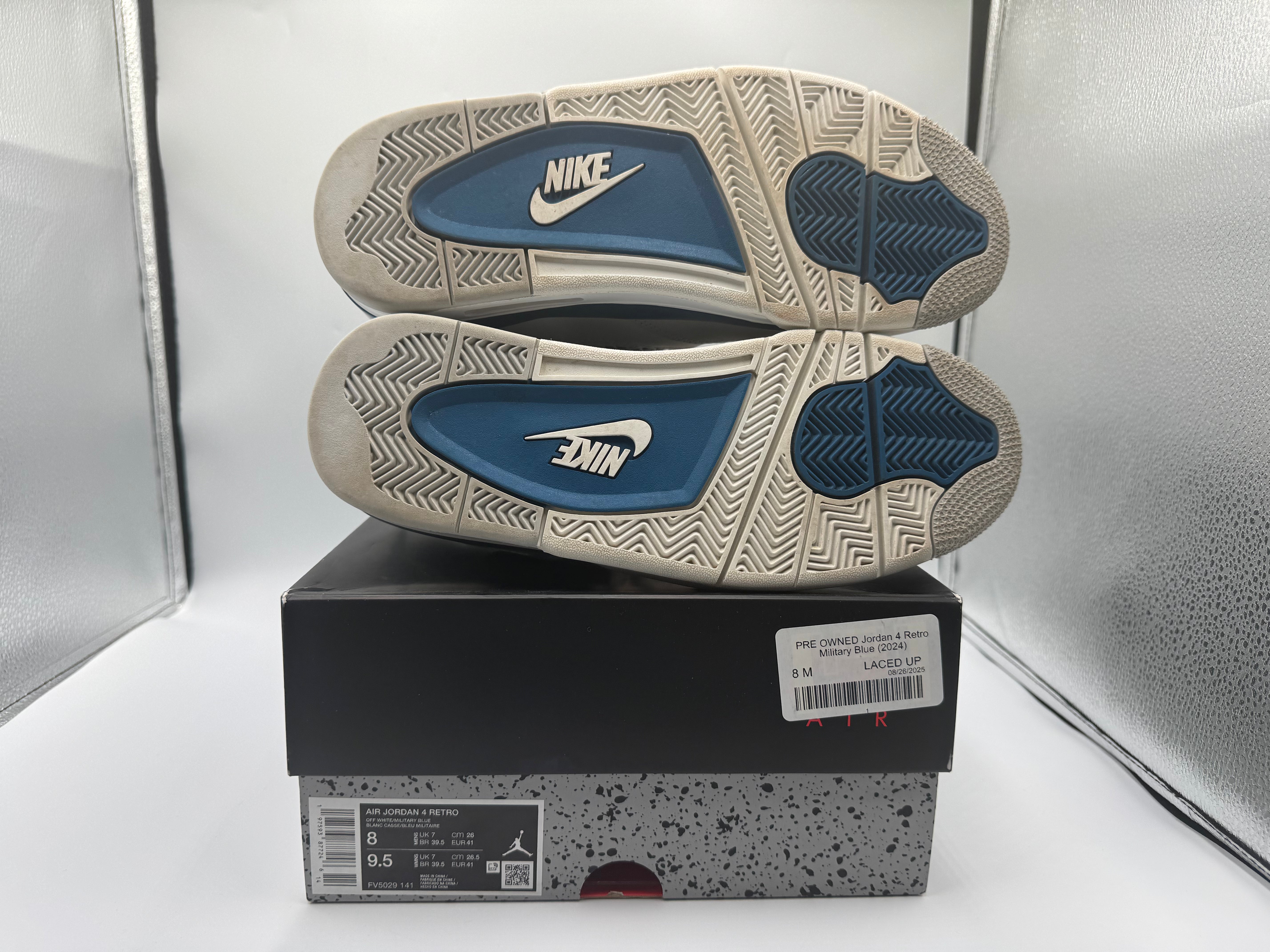 PRE OWNED Jordan 4 Retro Military Blue (2024)