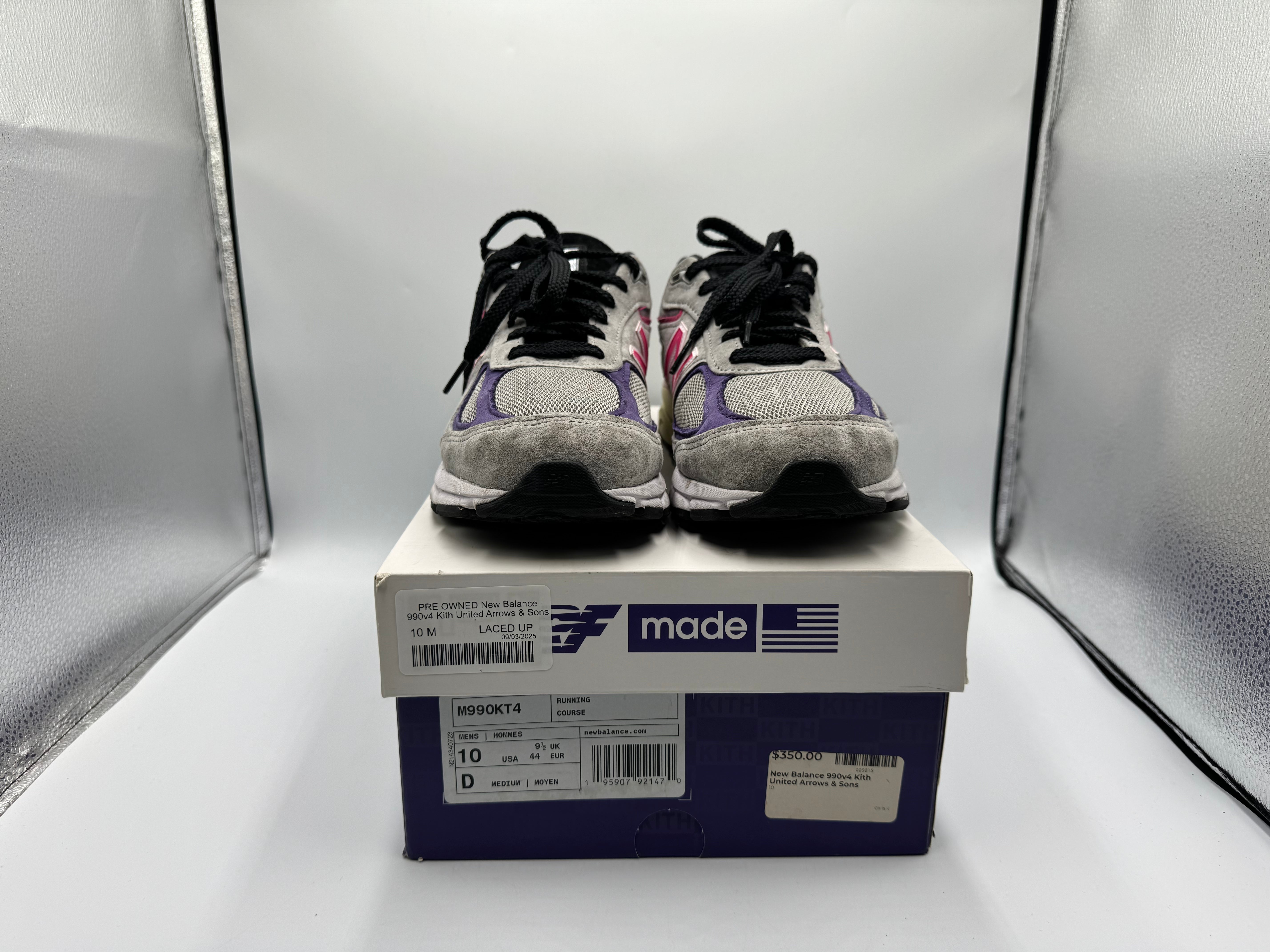 PRE OWNED New Balance 990v4 Kith United Arrows & Sons