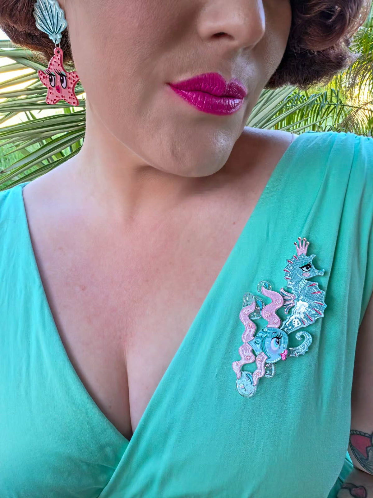 Starla the Seahorse Siren Brooch by Miss Fluff x Lipstick & Chrome