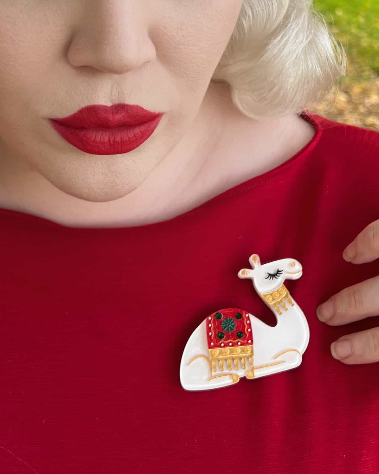 Desert Dreams Camel Brooch by 50's Vintage Dame x Lipstick & Chrome — Bohemian Desert Pin