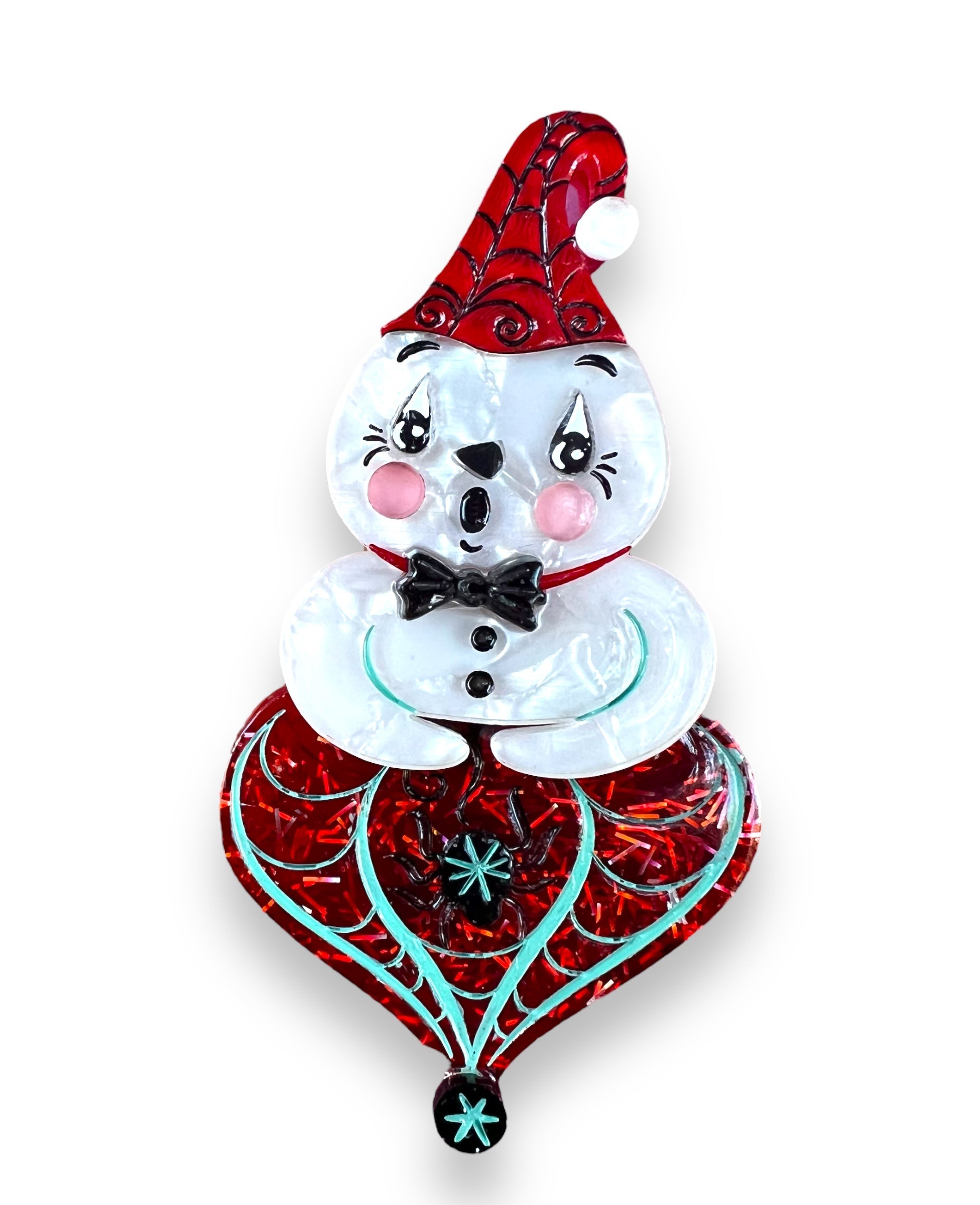 Spooky Ghostie Spookmas Brooch by Johanna Parker x Lipstick & Chrome — Holiday Ghost Pin