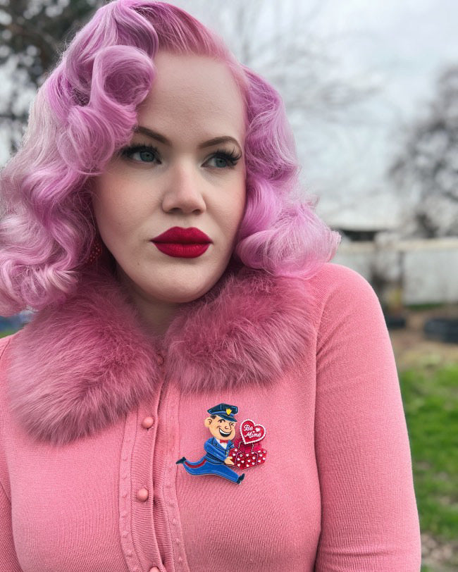 Valentine's Happy Mail Earrings by 50's Vintage Dame x Lipstick & Chrome — Love Letter Drop Earrings