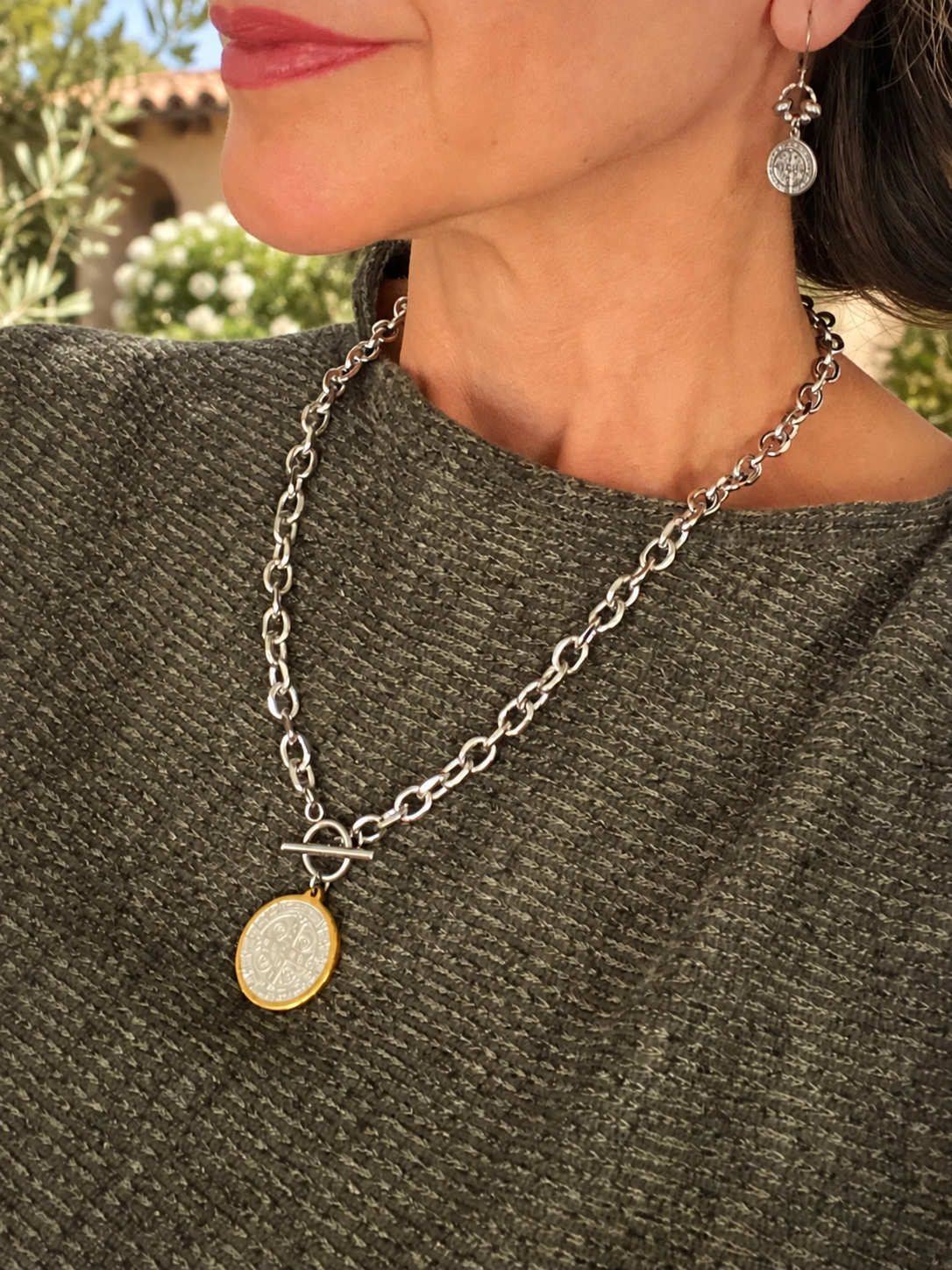 ST. BENEDICT TOGGLE NECKLACE