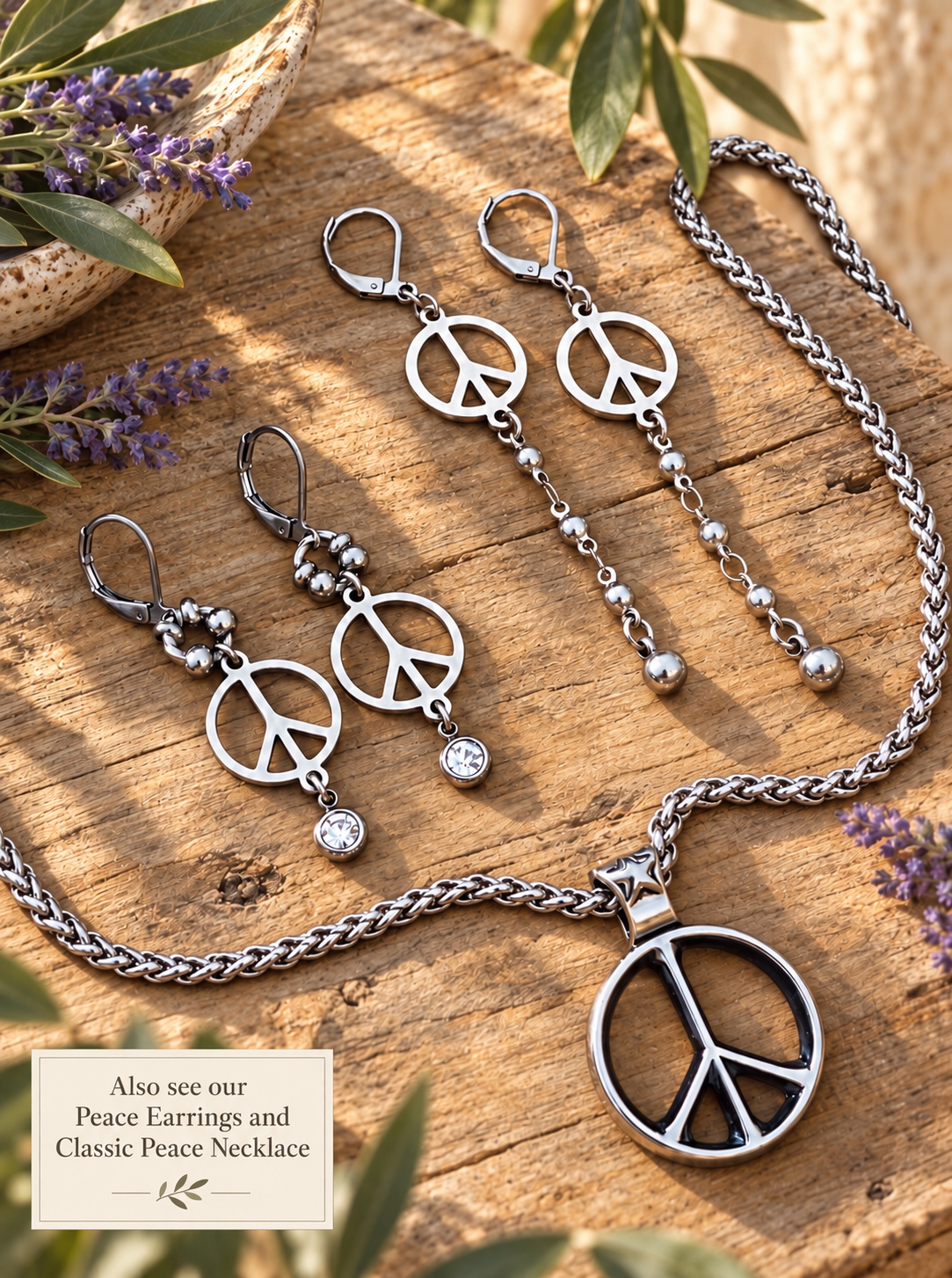 PEACE CHAIN EARRINGS