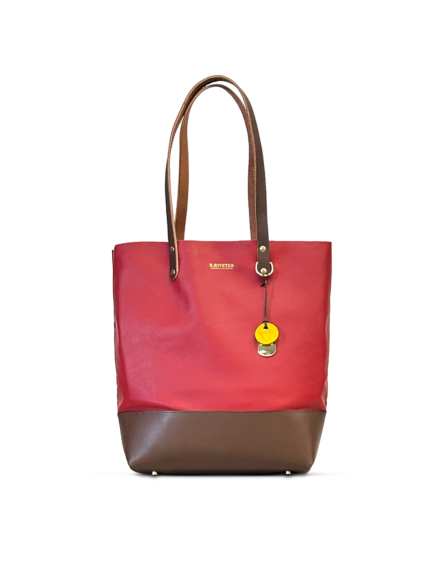 Emma Leather Tote | Red
