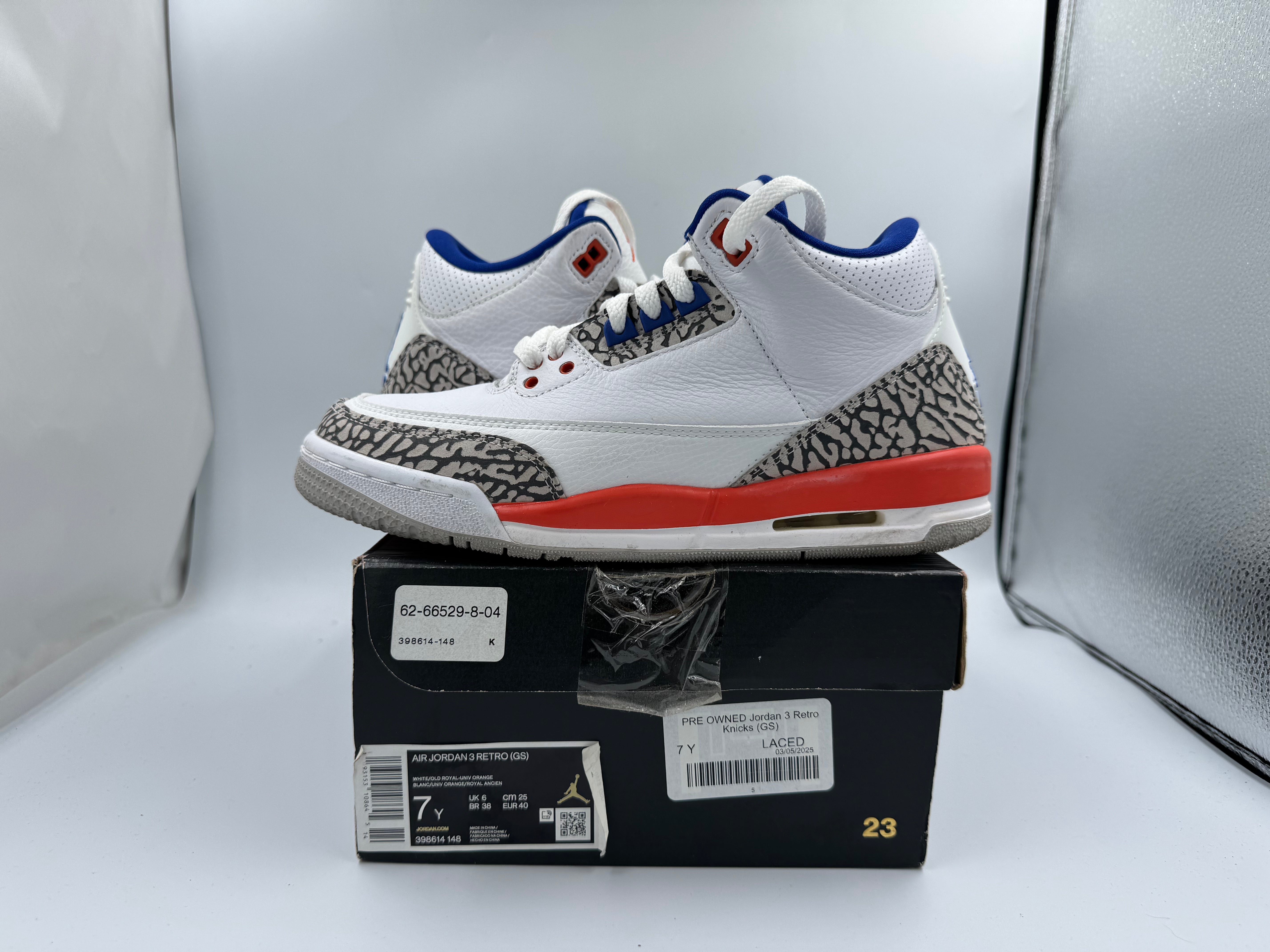 PRE OWNED Jordan 3 Retro Knicks (GS)