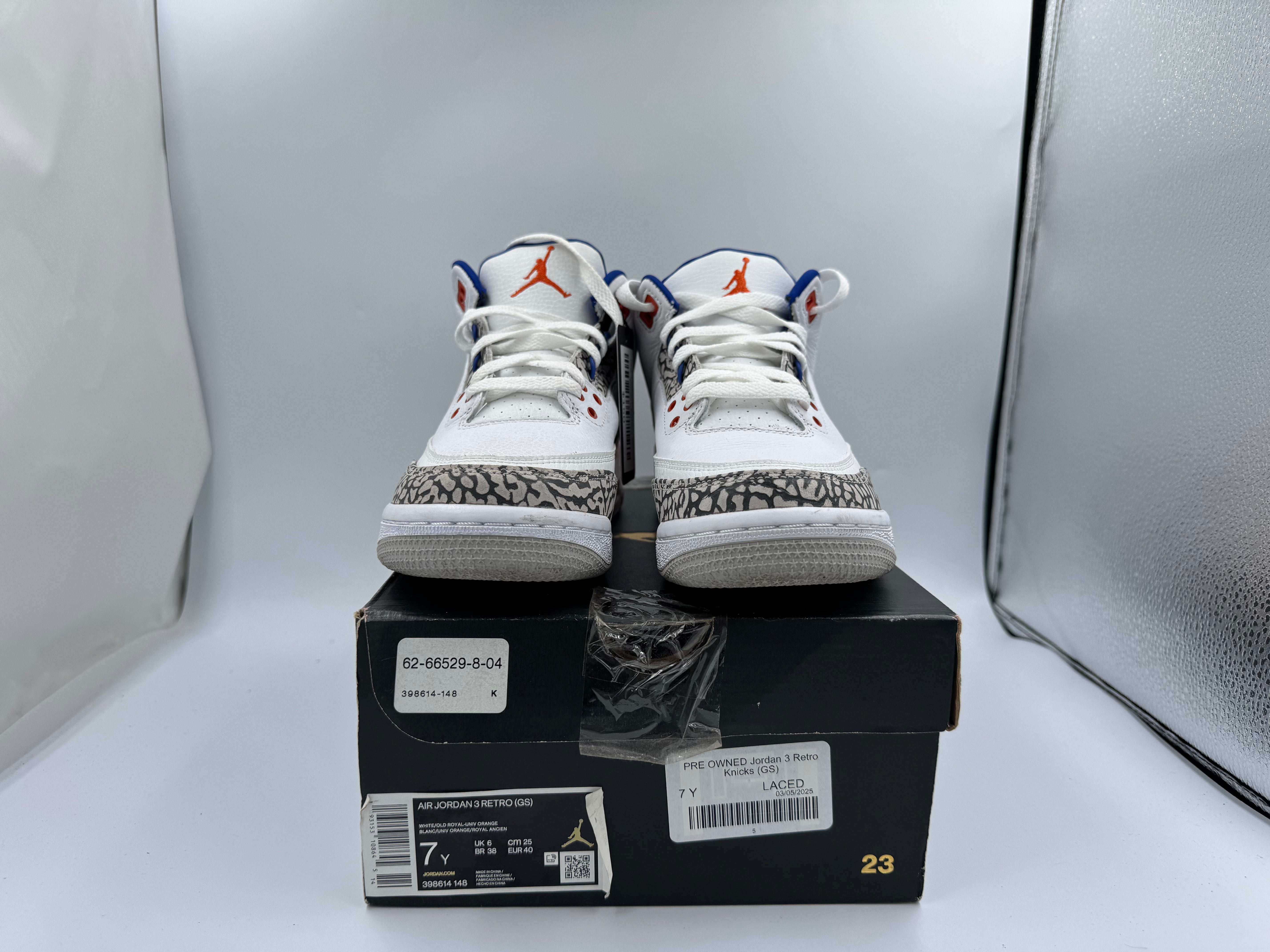 PRE OWNED Jordan 3 Retro Knicks (GS)