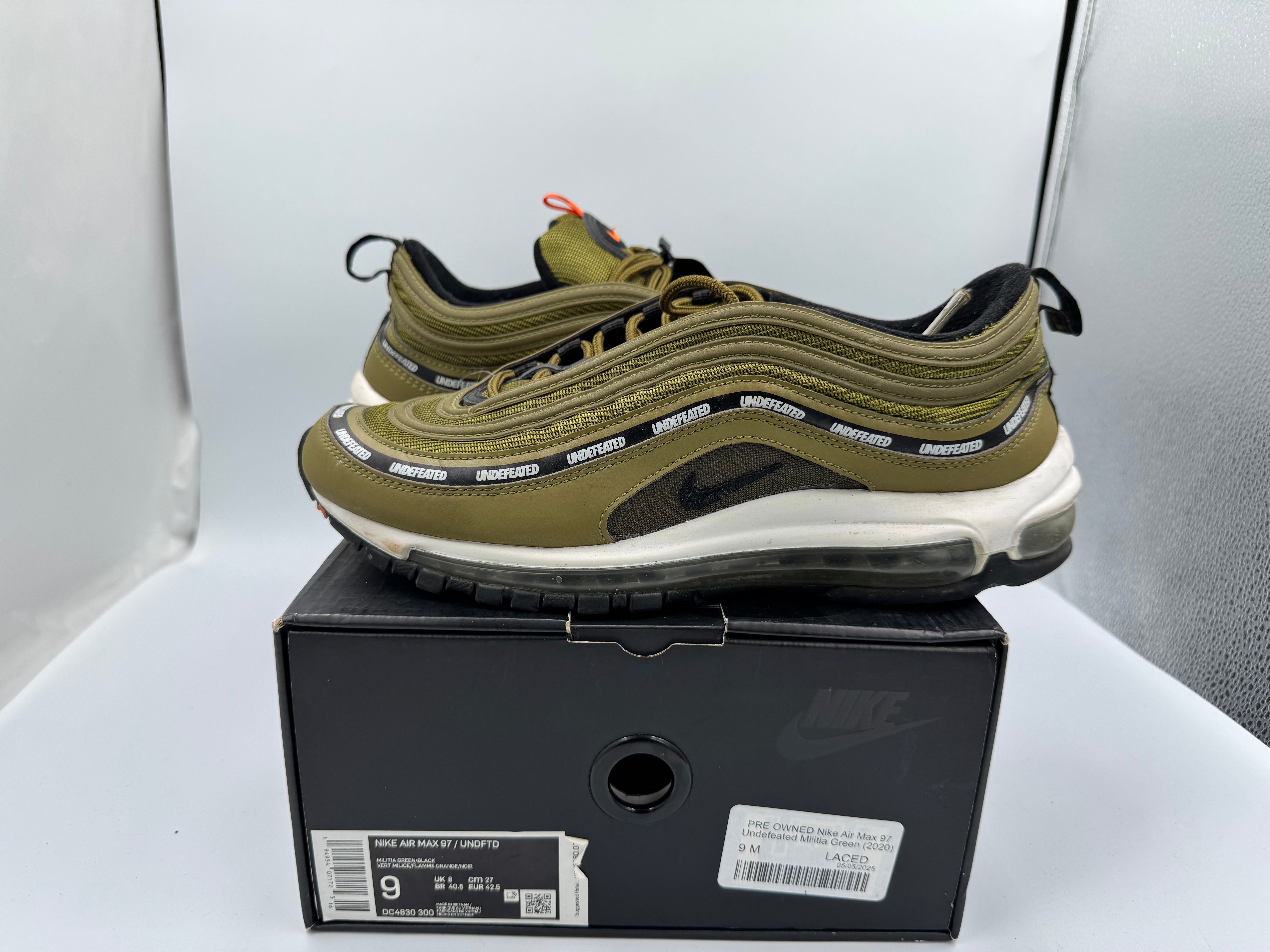 PRE OWNED Nike Air Max 97 Undefeated Militia Green (2020)