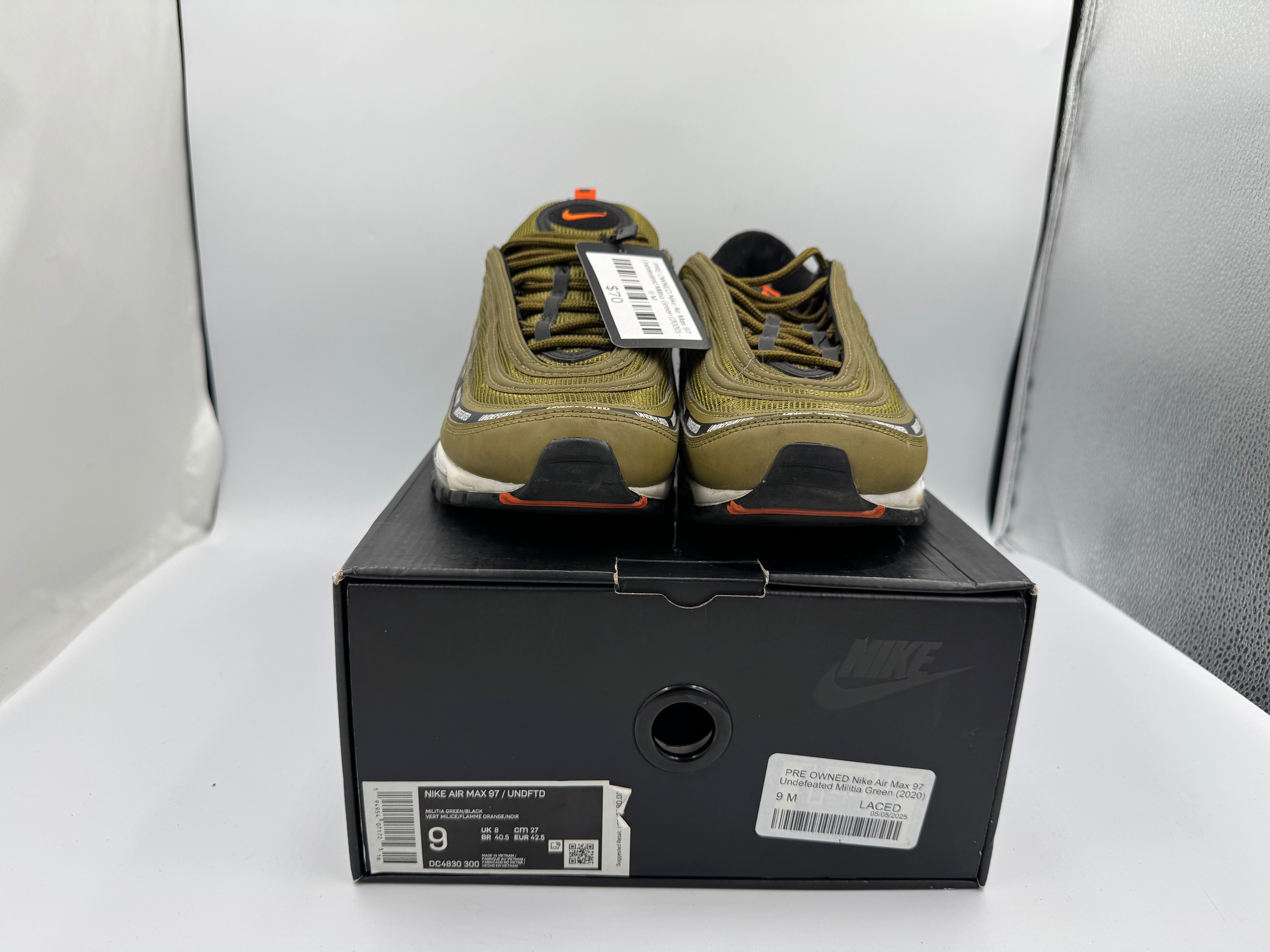 PRE OWNED Nike Air Max 97 Undefeated Militia Green (2020)