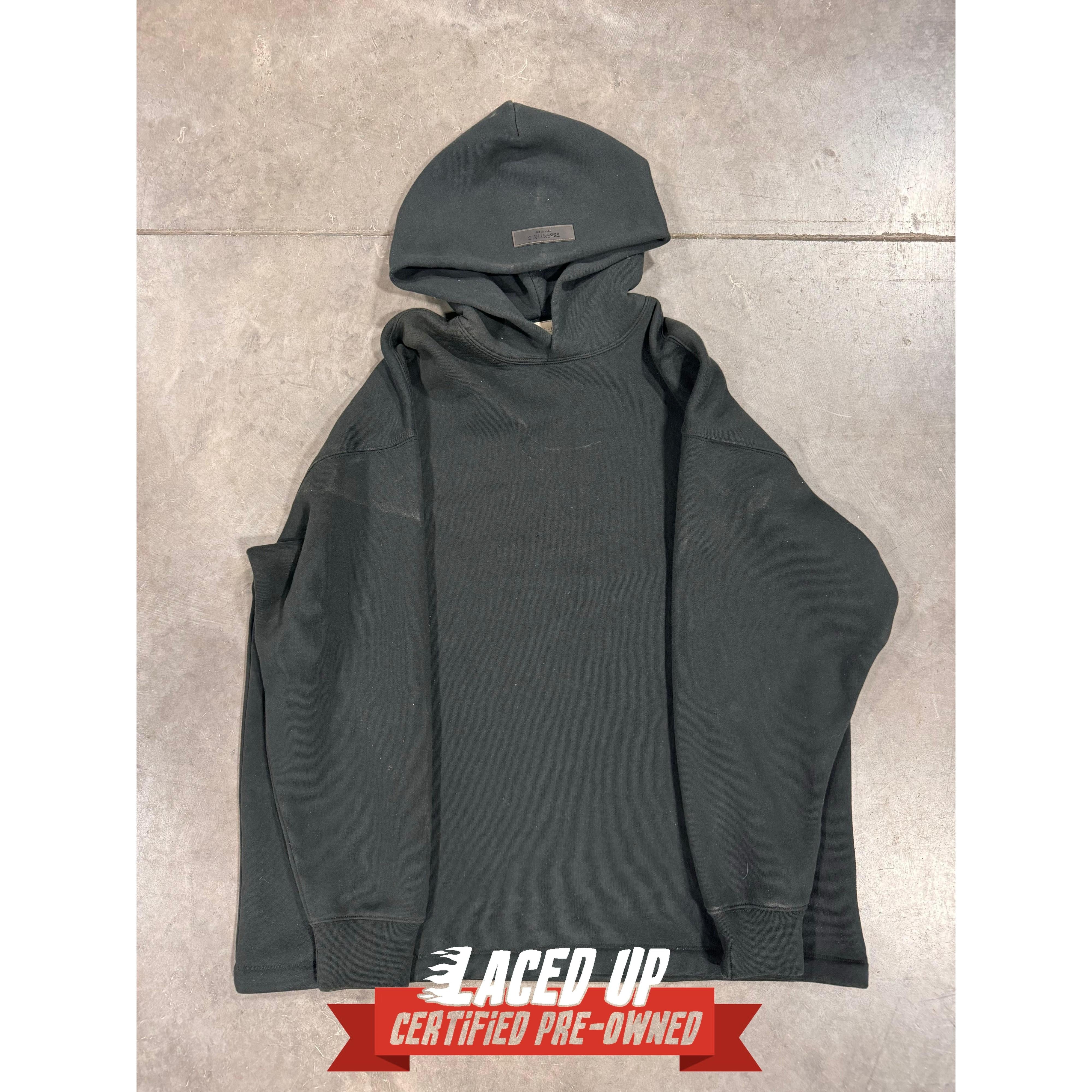 PRE OWNED Relaxed Fit Essential Black Hoodie
