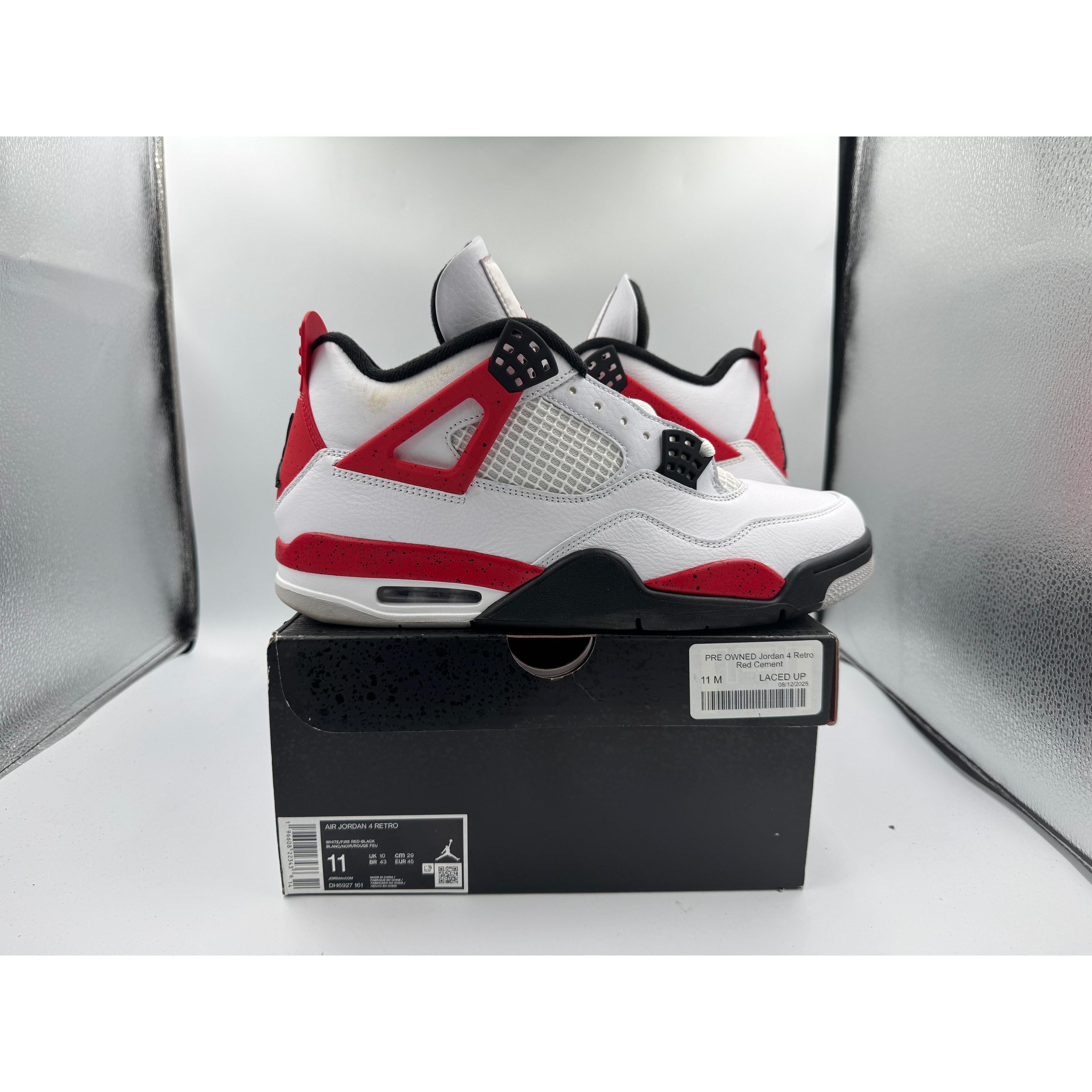 PRE OWNED Jordan 4 Retro Red Cement