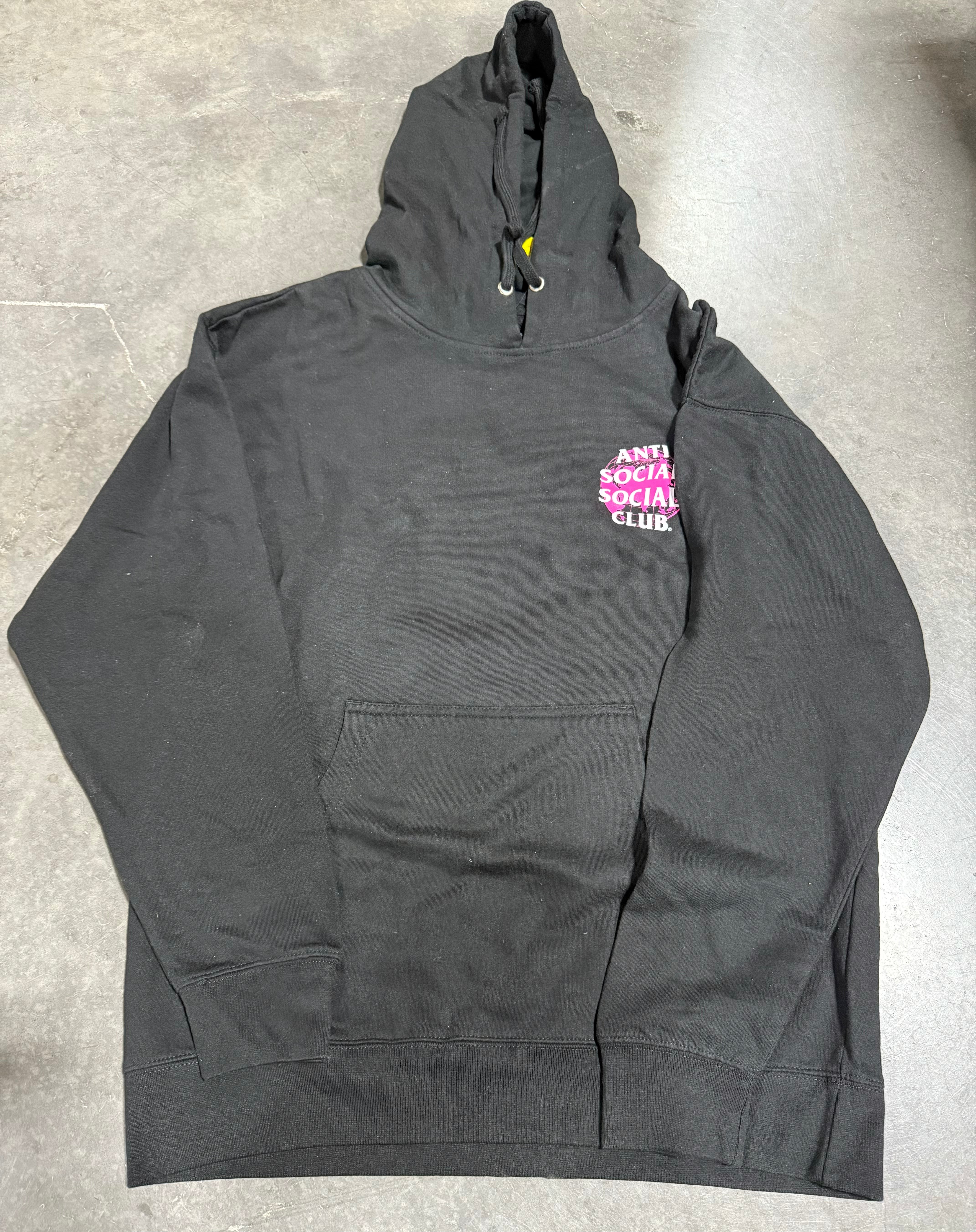Anti Social Social Club Globe Hoodie Black/Pink