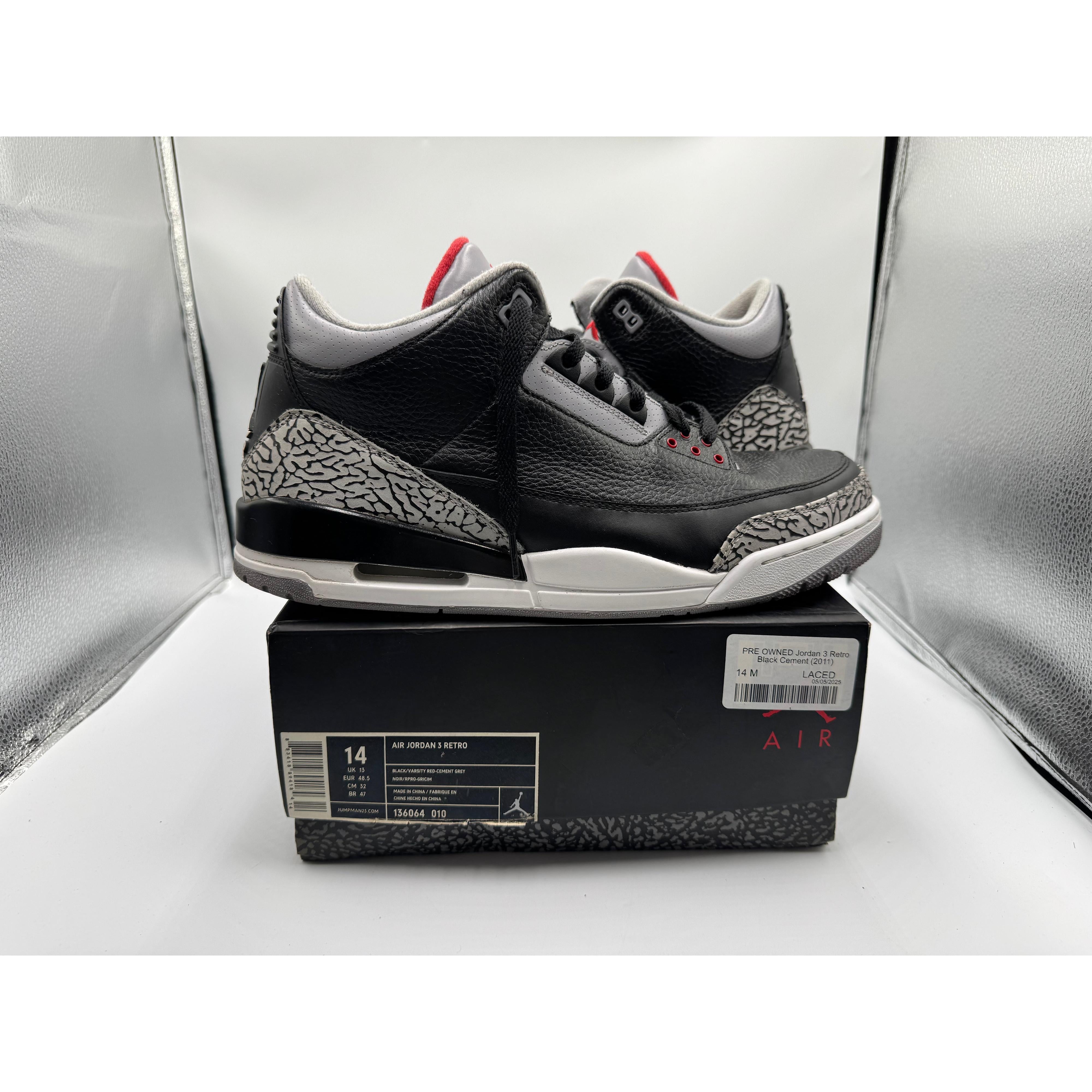 PRE OWNED Jordan 3 Retro Black Cement (2011)