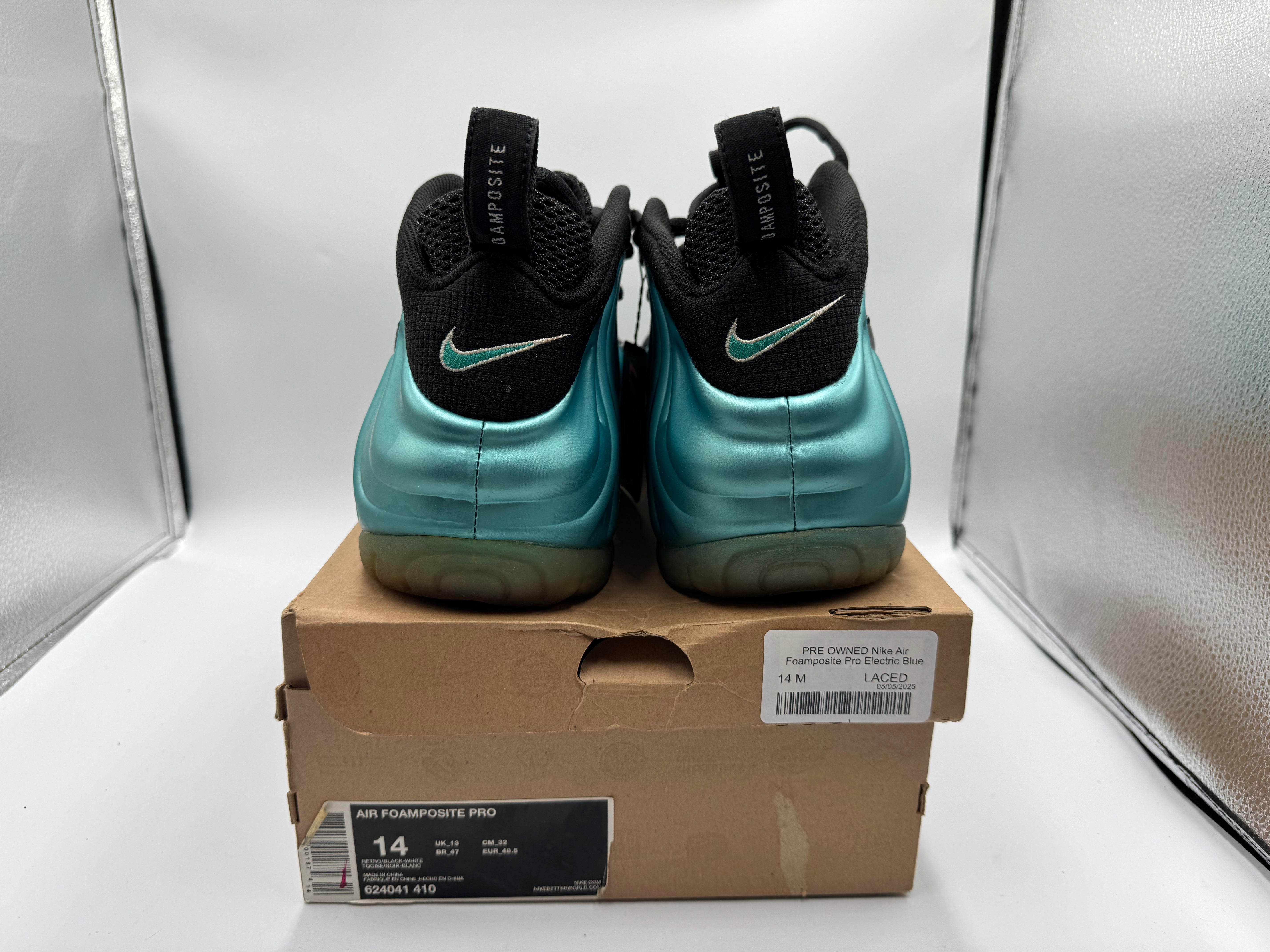 PRE OWNED Nike Air Foamposite Pro Electric Blue