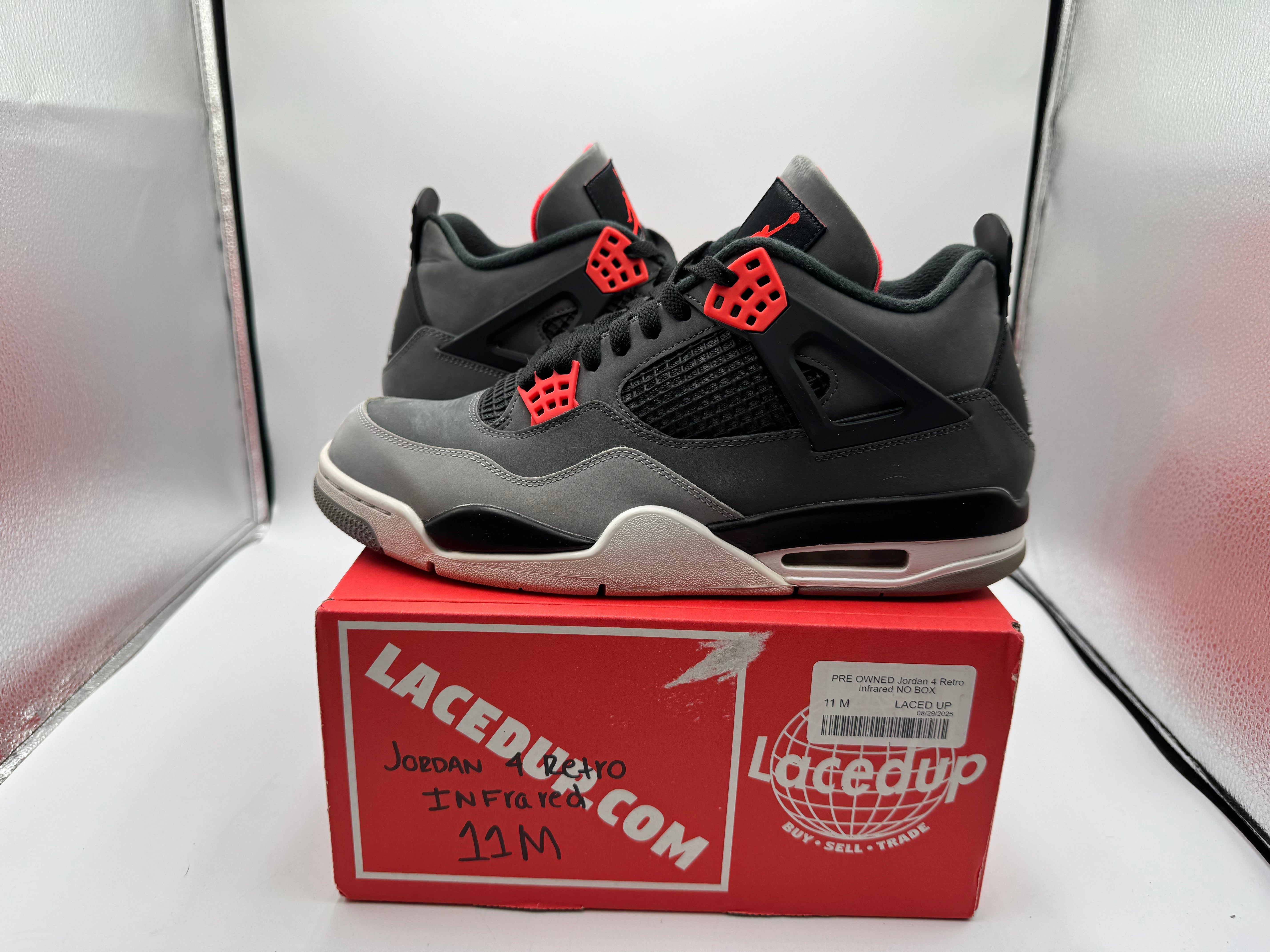 PRE OWNED Jordan 4 Retro Infrared NO BOX
