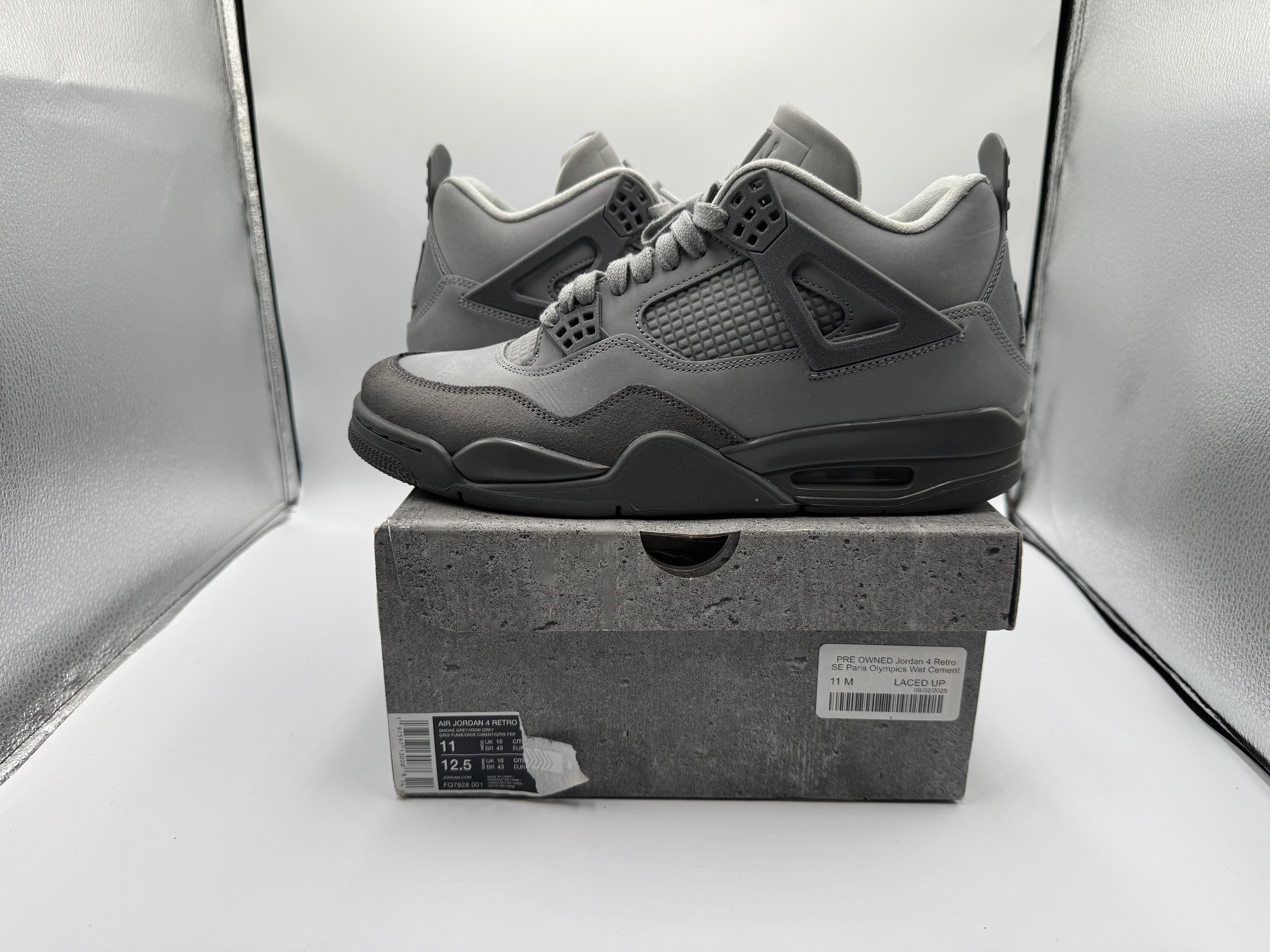 PRE OWNED Jordan 4 Retro SE Paris Olympics Wet Cement