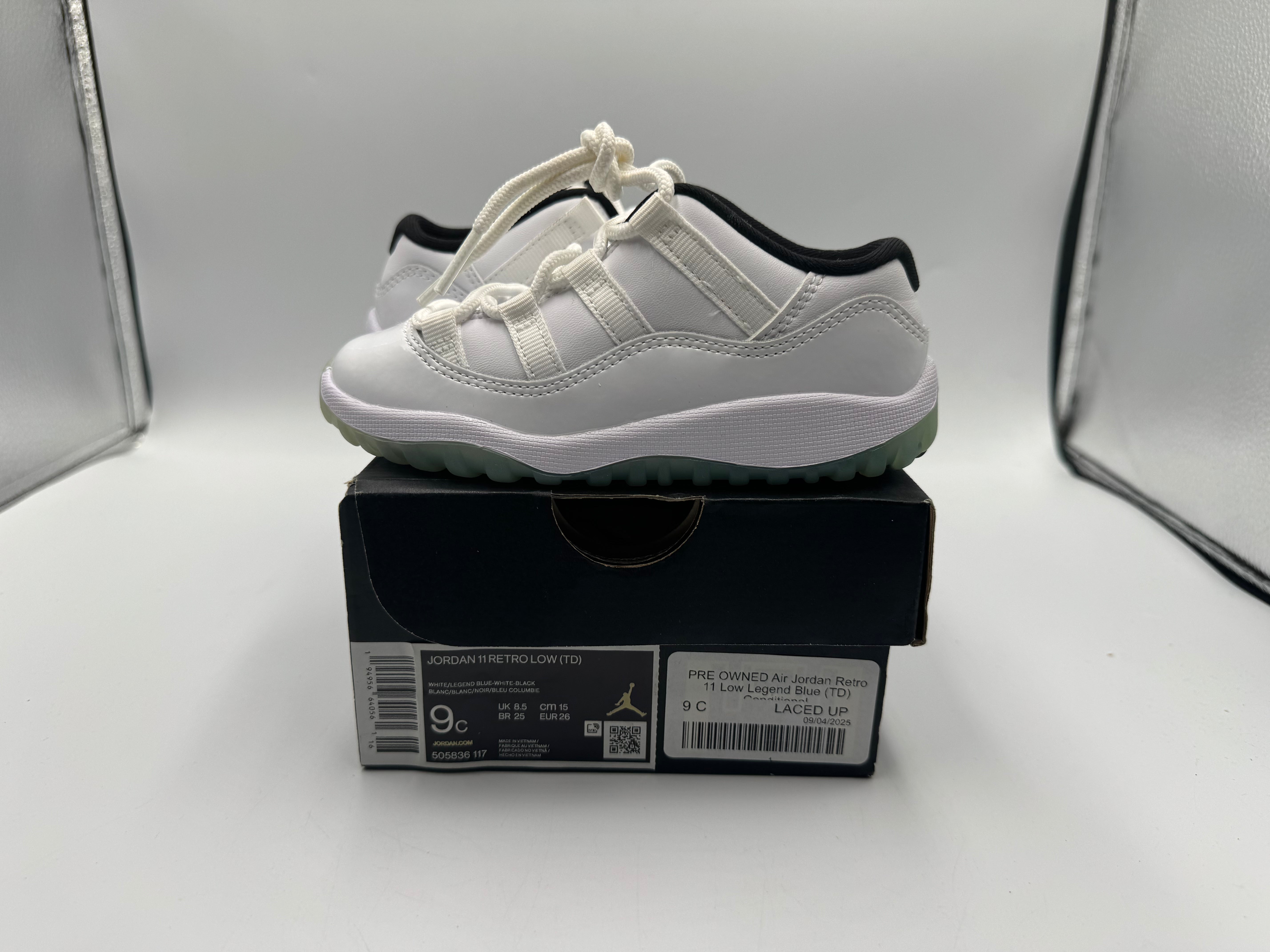 PRE OWNED Air Jordan Retro 11 Low Legend Blue (TD) Conditional