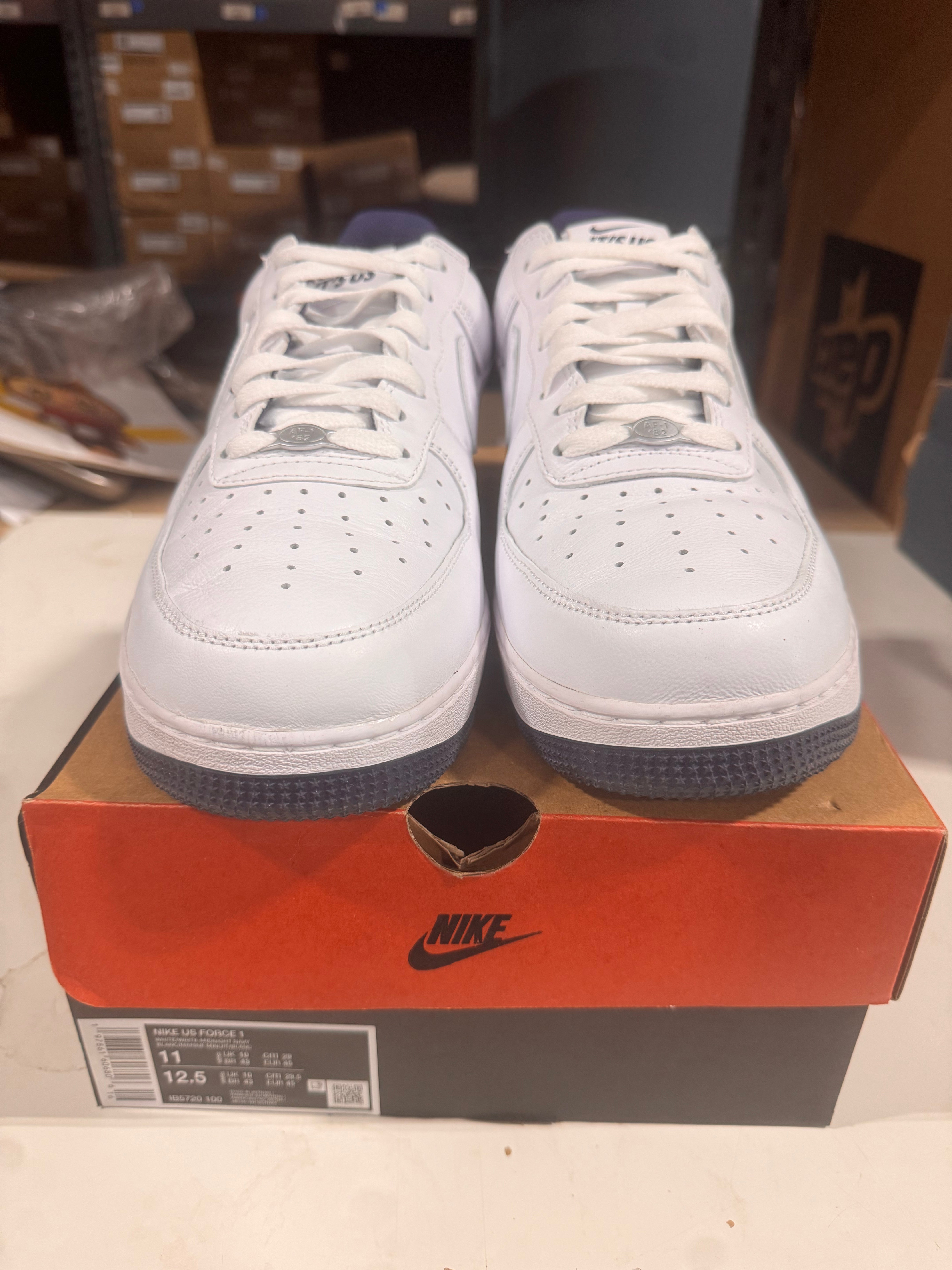 PRE OWNED Lil Yachty X Air Force 1 Concrete Boys (White/Navy)