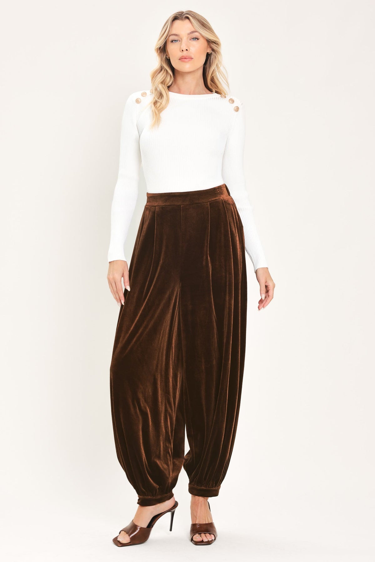 COCOA CITY BROWN TAILORED PANTS