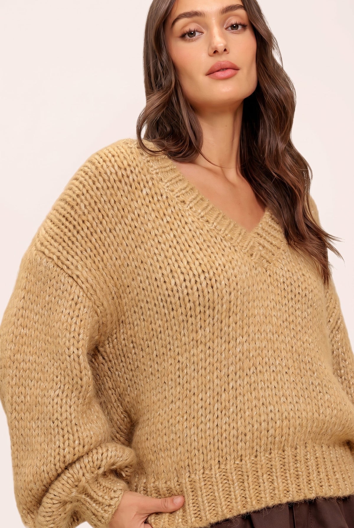 EARTHY TOUCH SWEATER KNIT TOP