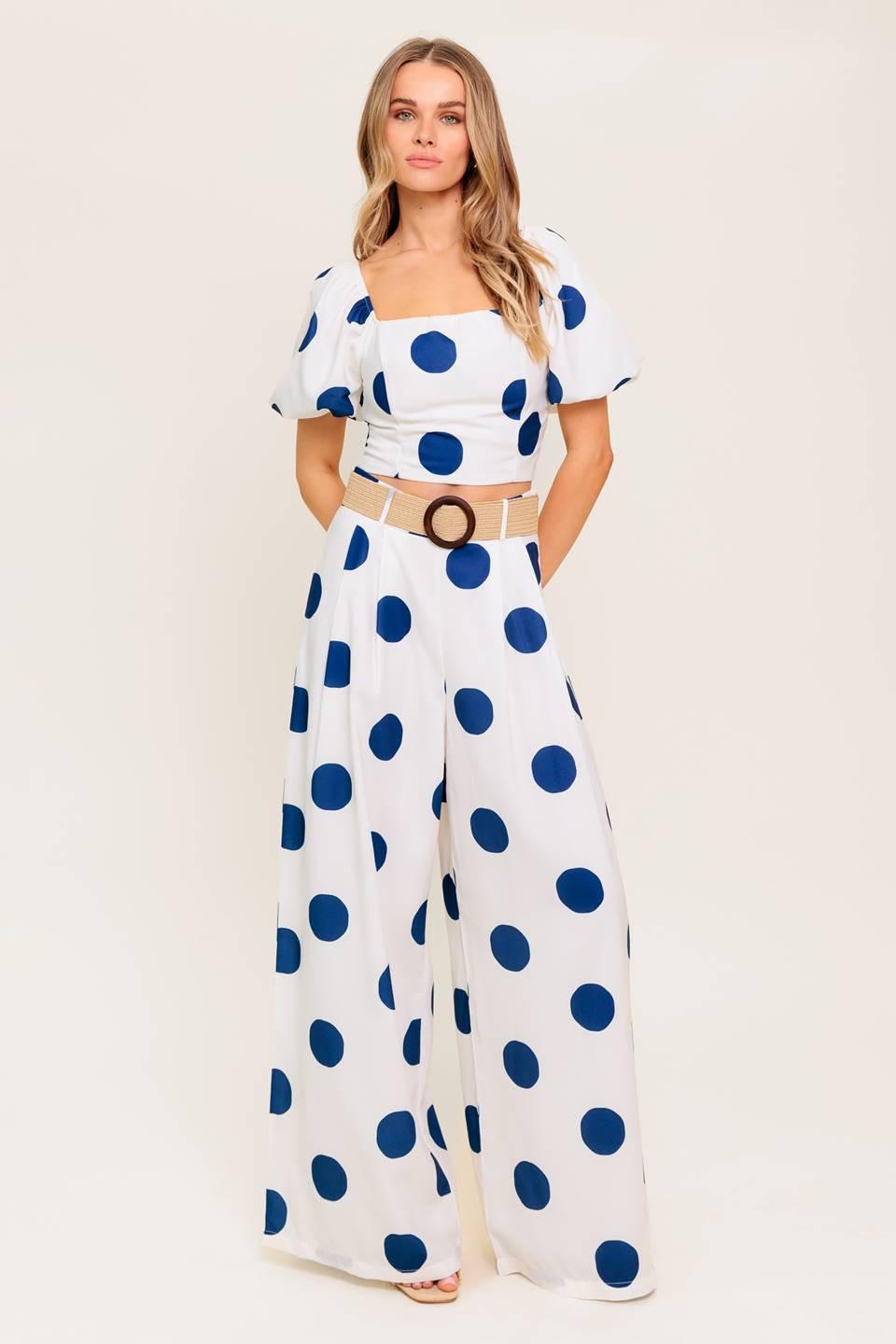 COCONUT KISS NAVY TOP AND PANT SET