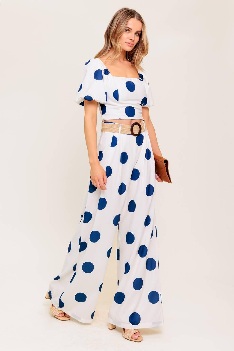 COCONUT KISS NAVY TOP AND PANT SET