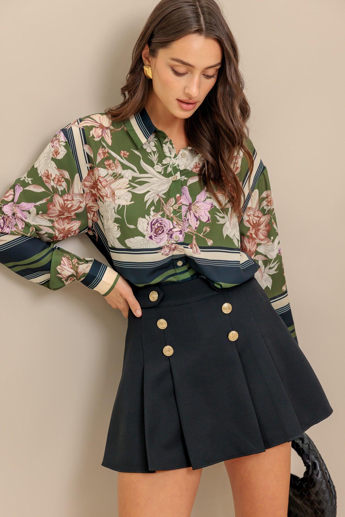 GARDEN CLUB WOVEN TOP