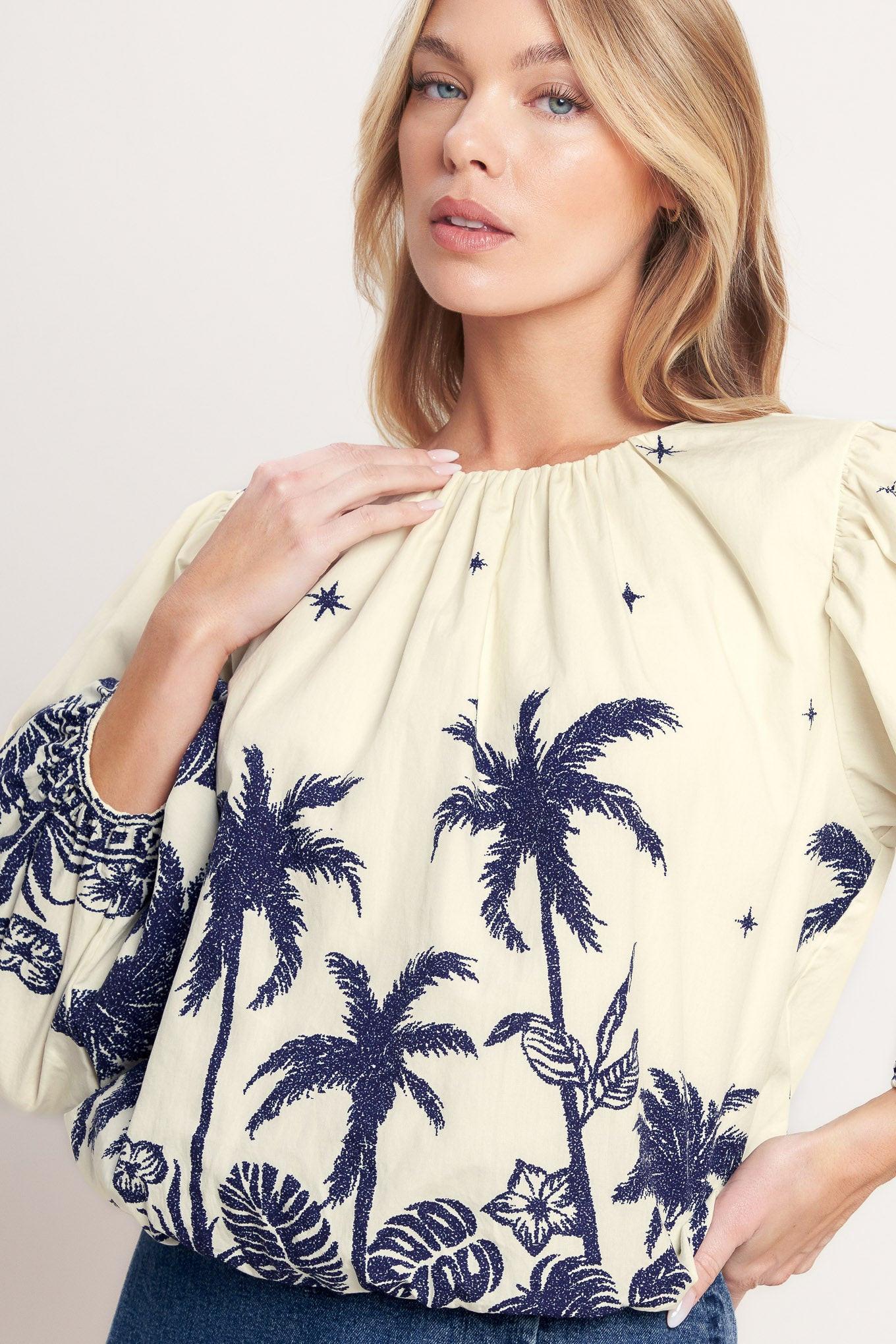 BOHO CONSTELLATION WOVEN TOP