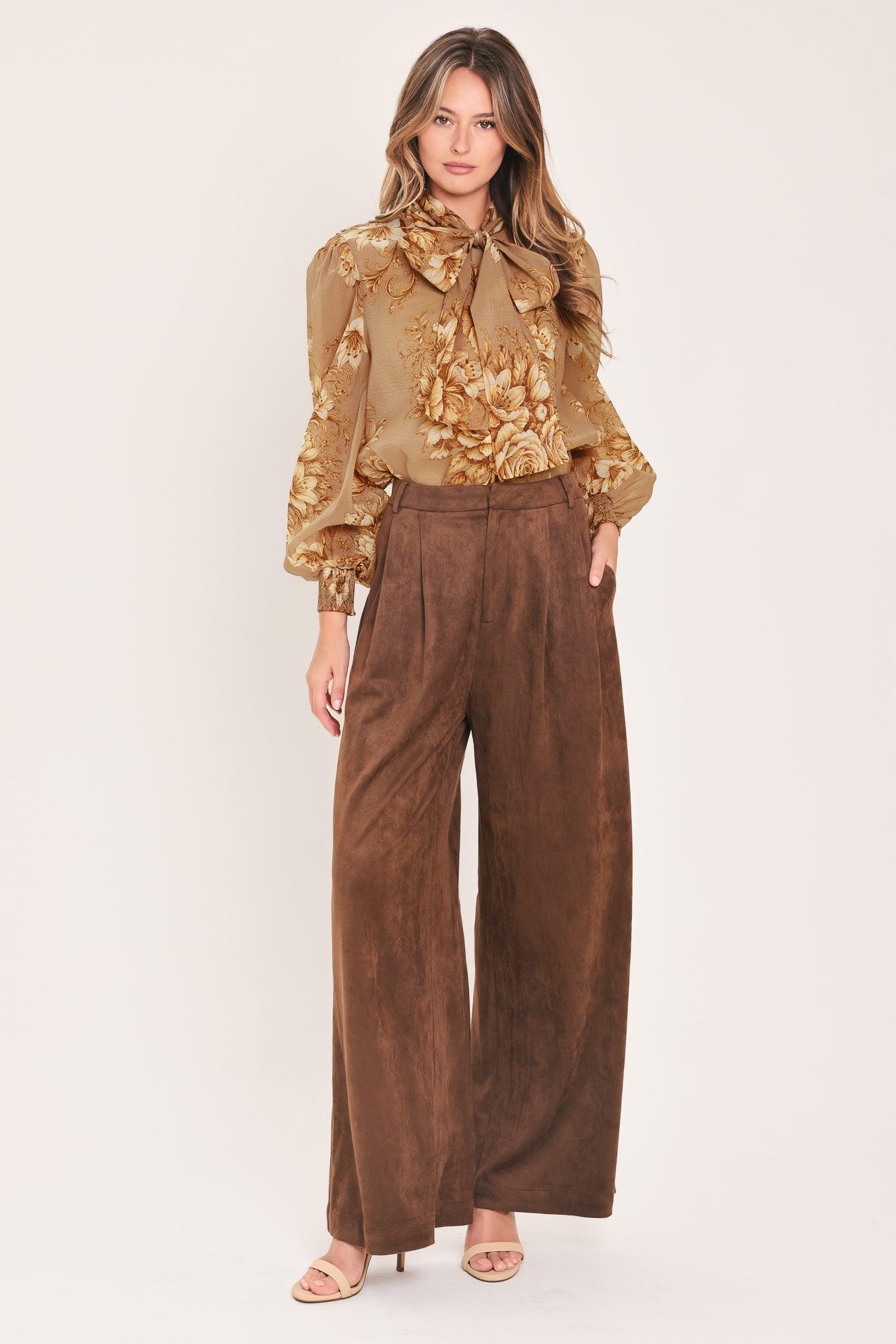 MOONLIT GARDEN BOW TIE BLOUSE