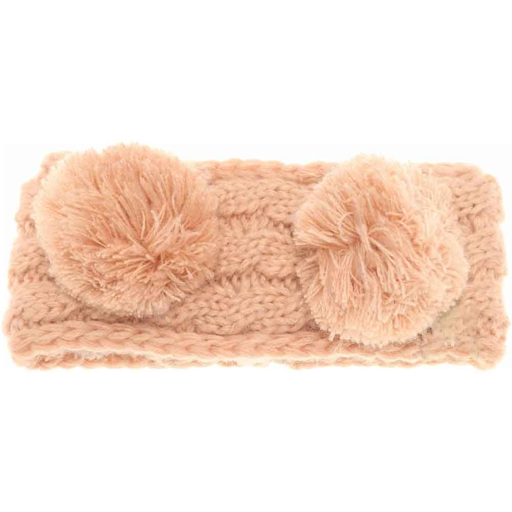 KIDS Solid Double Pom C.C Head Wrap