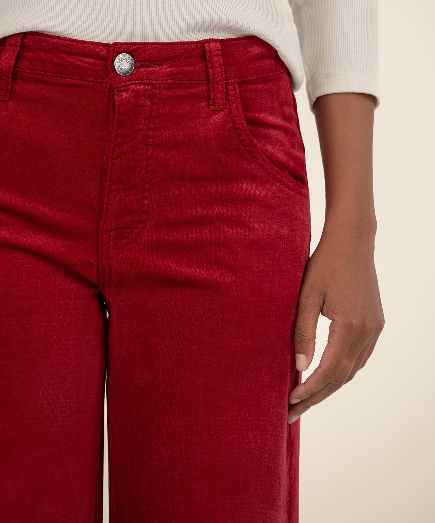 Jean Velveteen High Rise Flare