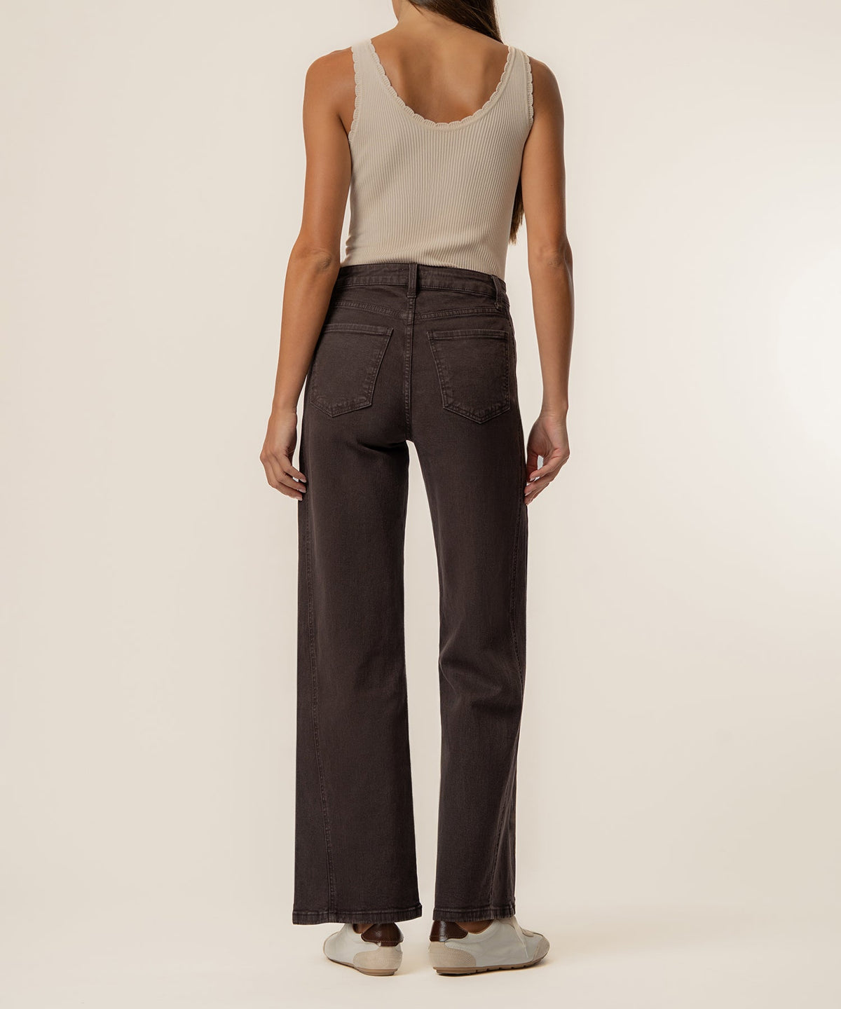 Meg High Rise Wide Leg in Chocolate