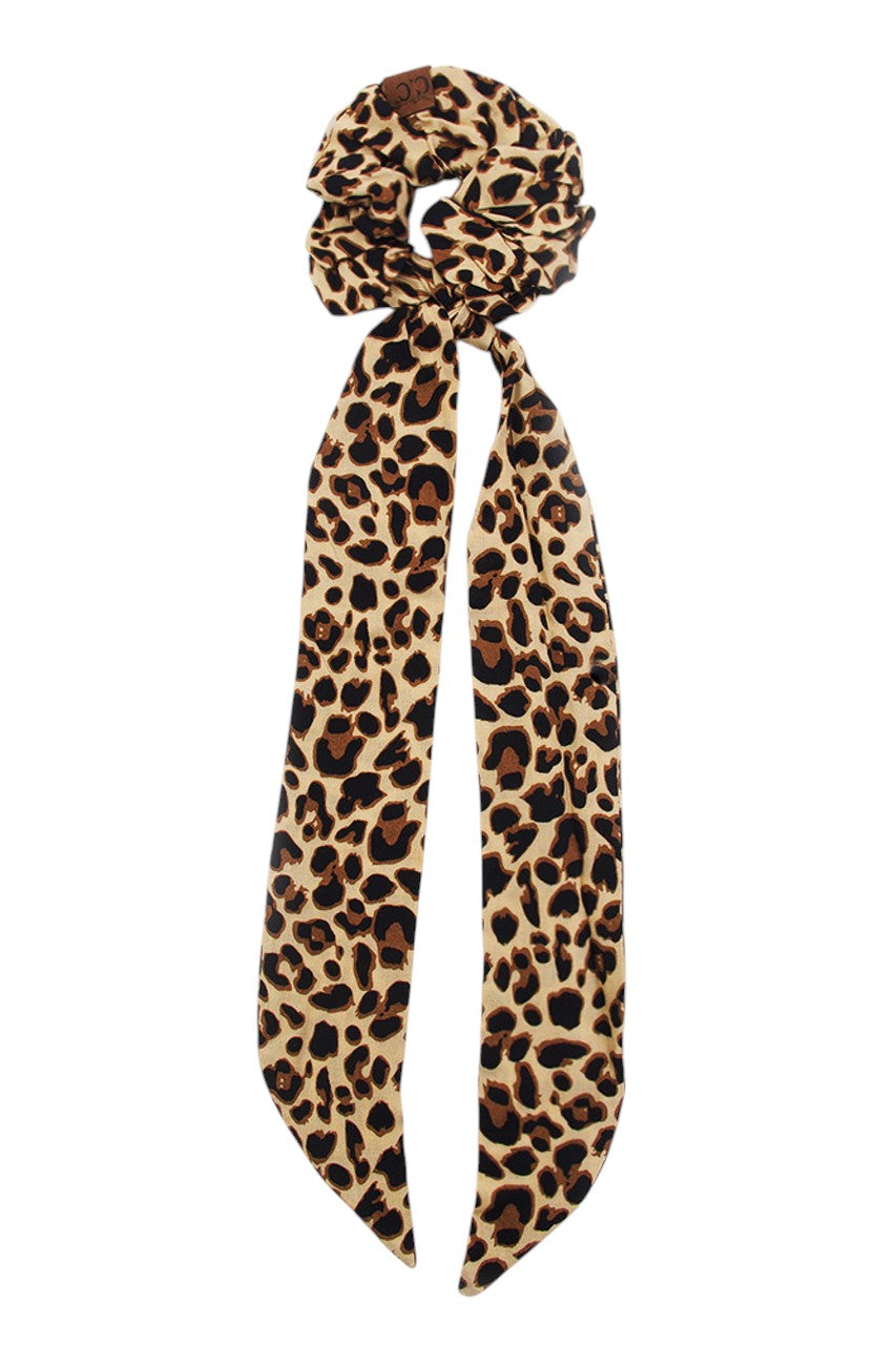 C.C LEOPARD SASH SCRUNCHIES