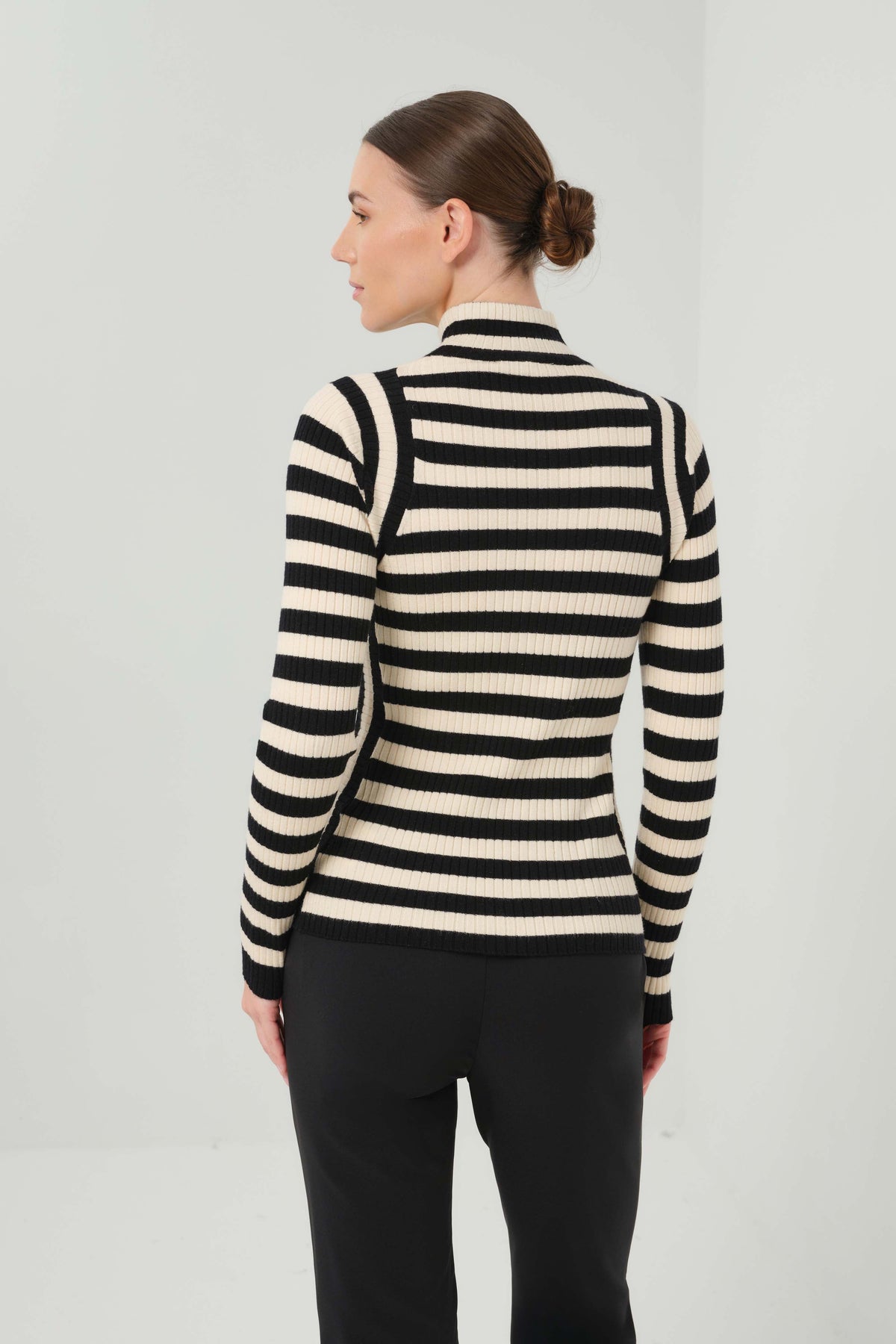 Linh Engineered Stripe Sweater Top