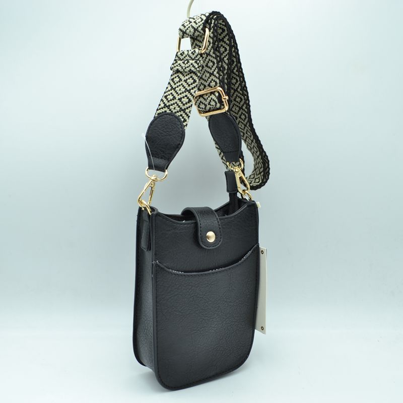 Vegan Leather Crossbody Bag with Adjustable Guitar Straps