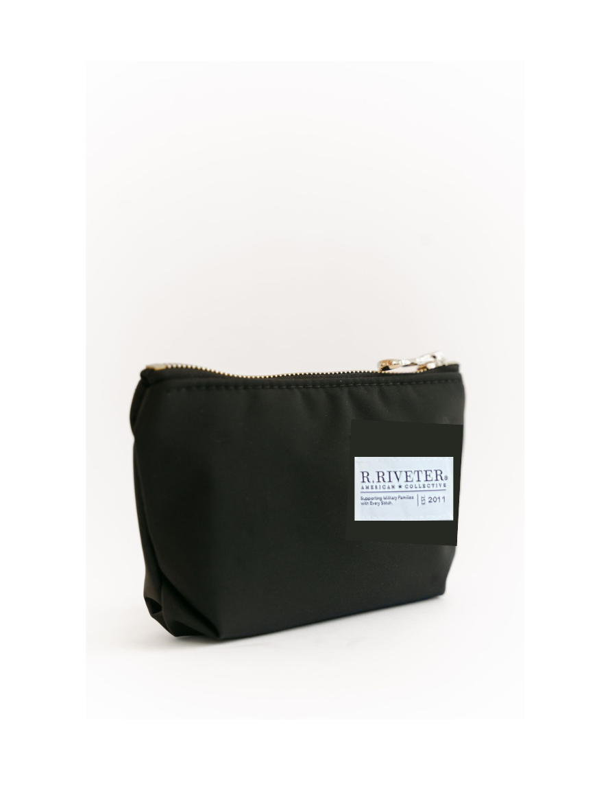 Lucy Mini Zipper Pouch | Black Nylon