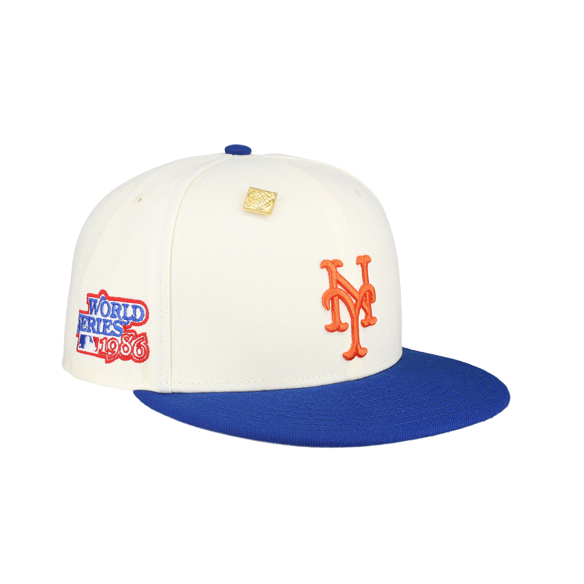 New York Mets Chrome Crown Collection 1986 World Series Fitted Hat