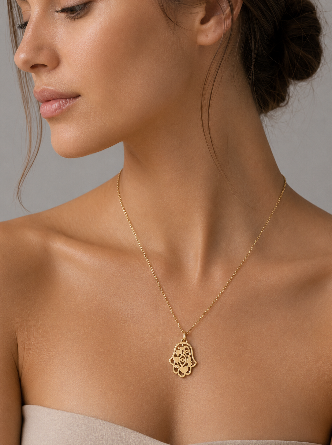 Mia Good Luck Hamsa Necklace