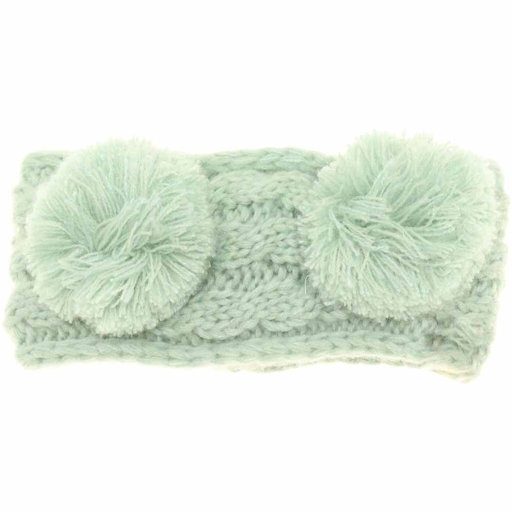 KIDS Solid Double Pom C.C Head Wrap