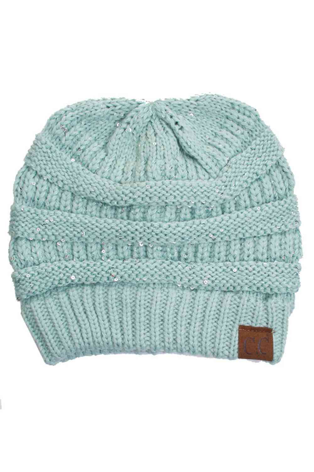 C.C Sequin Knitted Soft Beanie