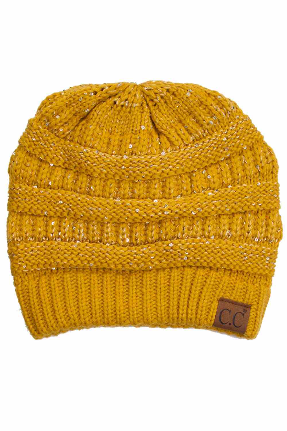 C.C Sequin Knitted Soft Beanie